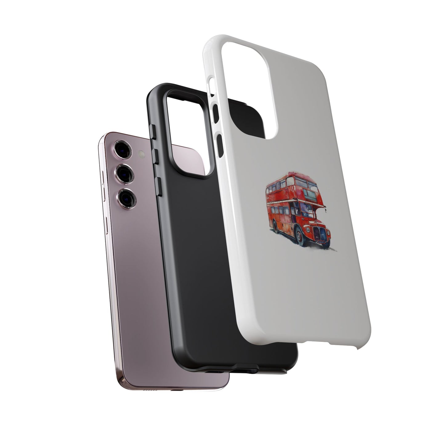 Vintage Red Double-Decker Bus Phone Case - Tough & Stylish