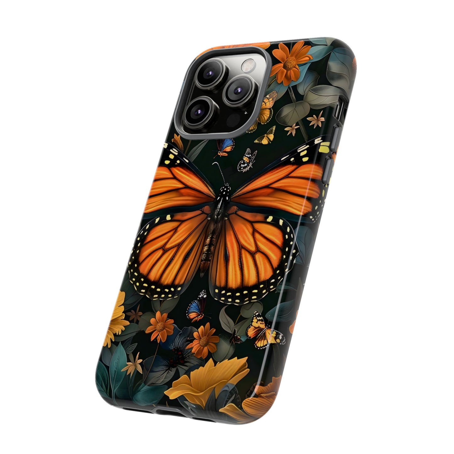 Monarch Butterfly Phone Case, Tough Cases, Nature Lover Gift, Floral Mobile Cover, Eco-Friendly Phone Accessory, Butterfly Design
