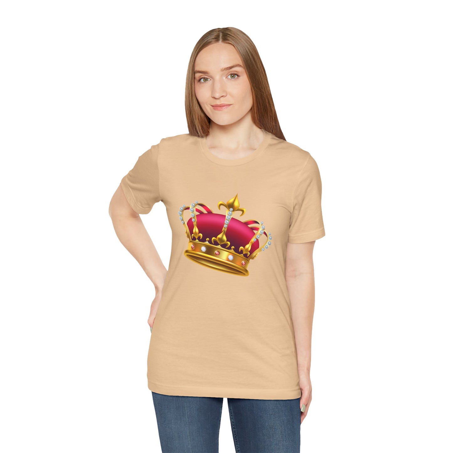 Unisex Jersey Short Sleeve Tee - British Royal Crown Design - Iconic Symbol of Monarchy
