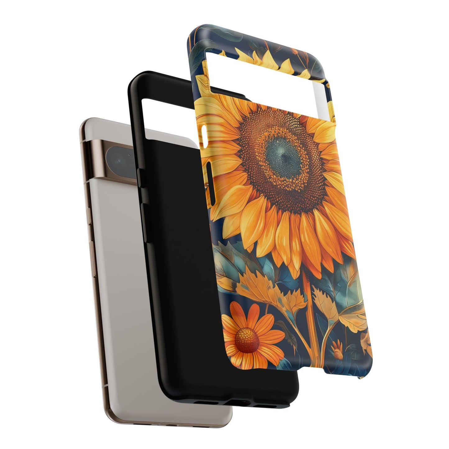 Sunflower Phone Case - Floral Design for Nature Lovers, Cute Spring Accessory, Gift for Her, Eco-Friendly Cover
