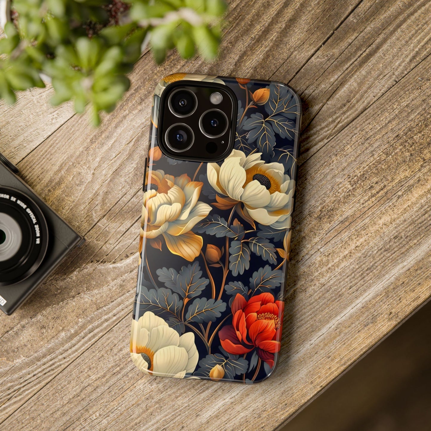 Floral Phone Case - Tough Cases, Stylish Mobile Cover, Flower Design, Holiday Gift, Trendy Accessory, Eco-Friendly Case