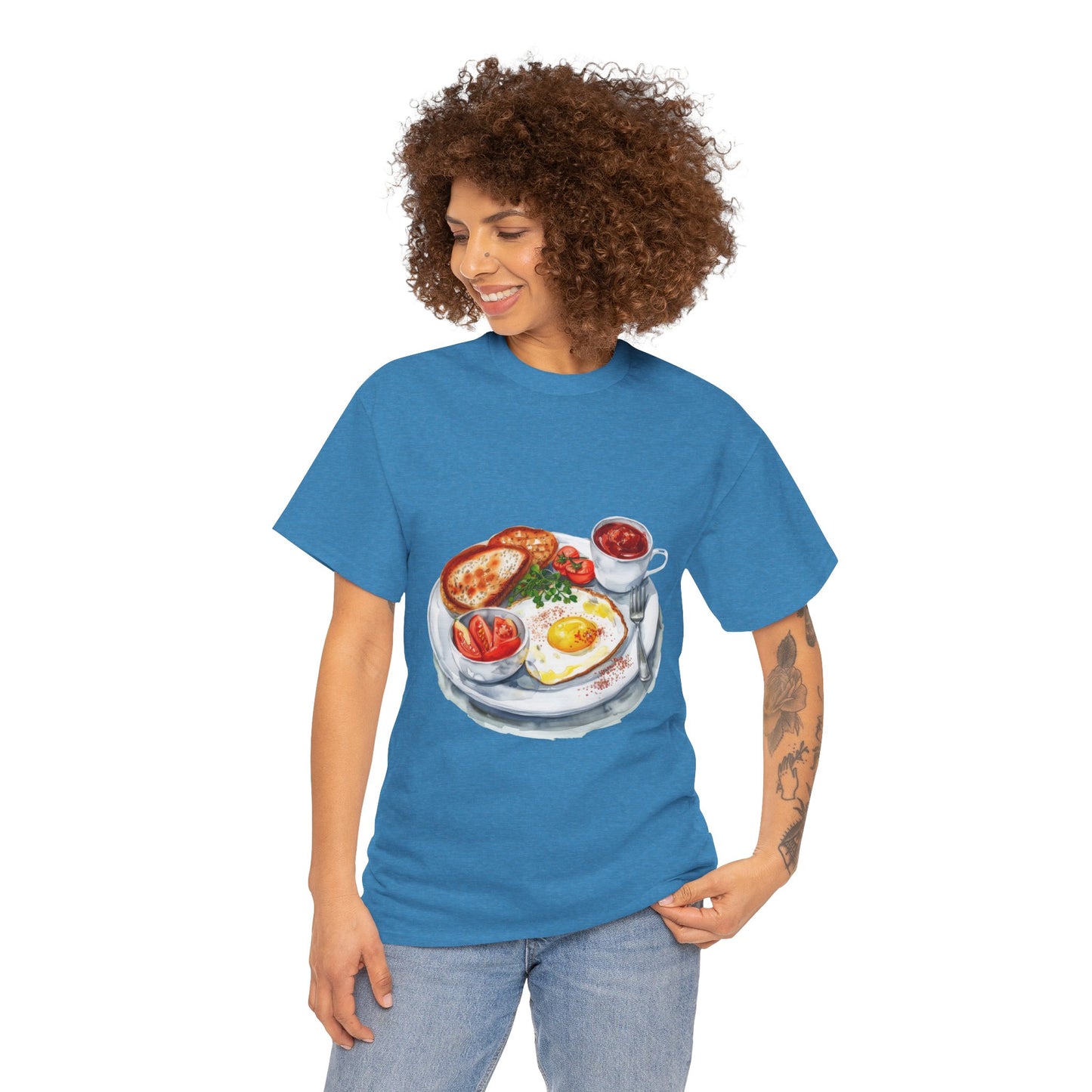 Unisex Heavy Cotton Tee - Fish, Chips, and Beyond - The Best of British Food