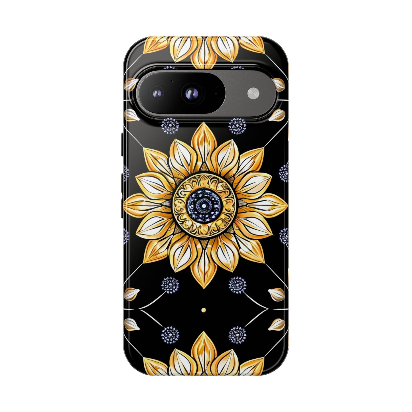 Floral Phone Case with Mandala Design, Tough Cases for iPhone & Samsung, Boho Style, Gift for Her, Unique Accessories