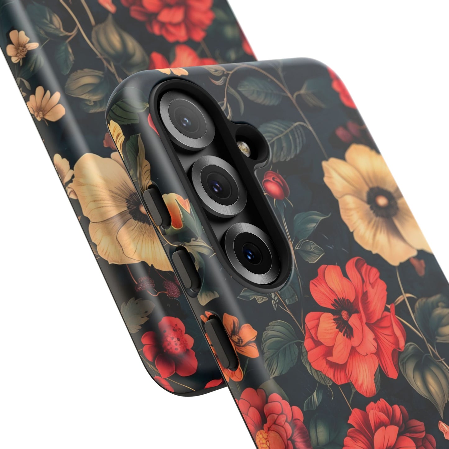Floral Phone Case, Tough Cases, Flower Motif, Protective Cover, Gift for Her, Floral Design, Spring Accessory