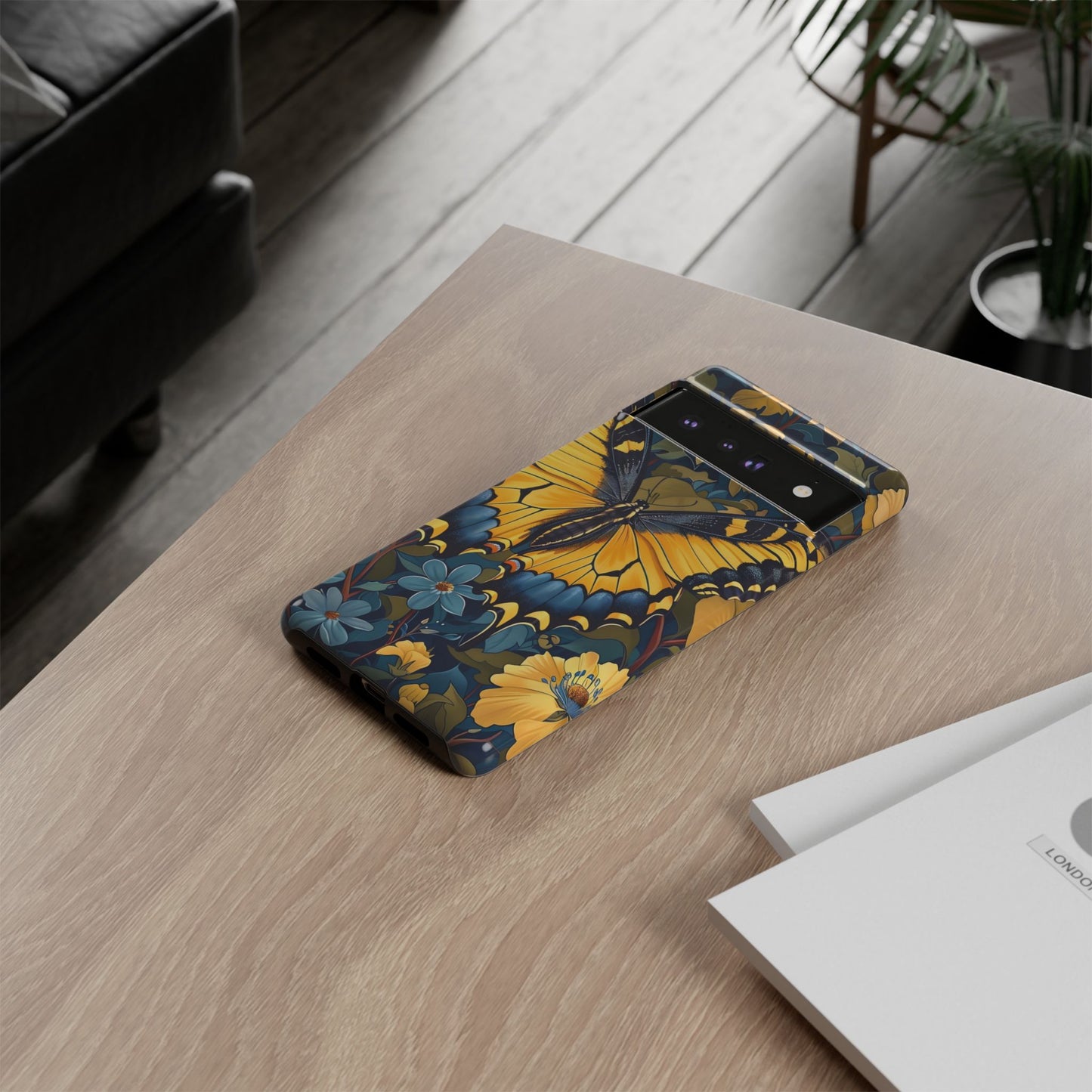 Colorful Butterfly Phone Case, Floral Design, Tough Cases, Protective Cover, Gifts for Nature Lovers, Birthday Present