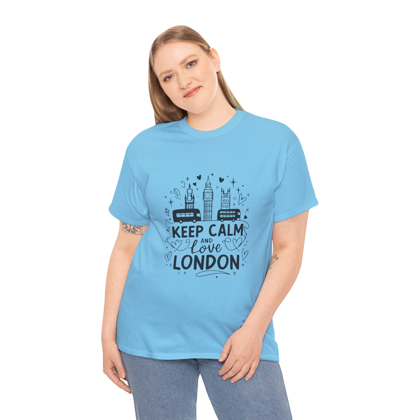 Unisex Heavy Cotton Tee - Keep Calm and Love London