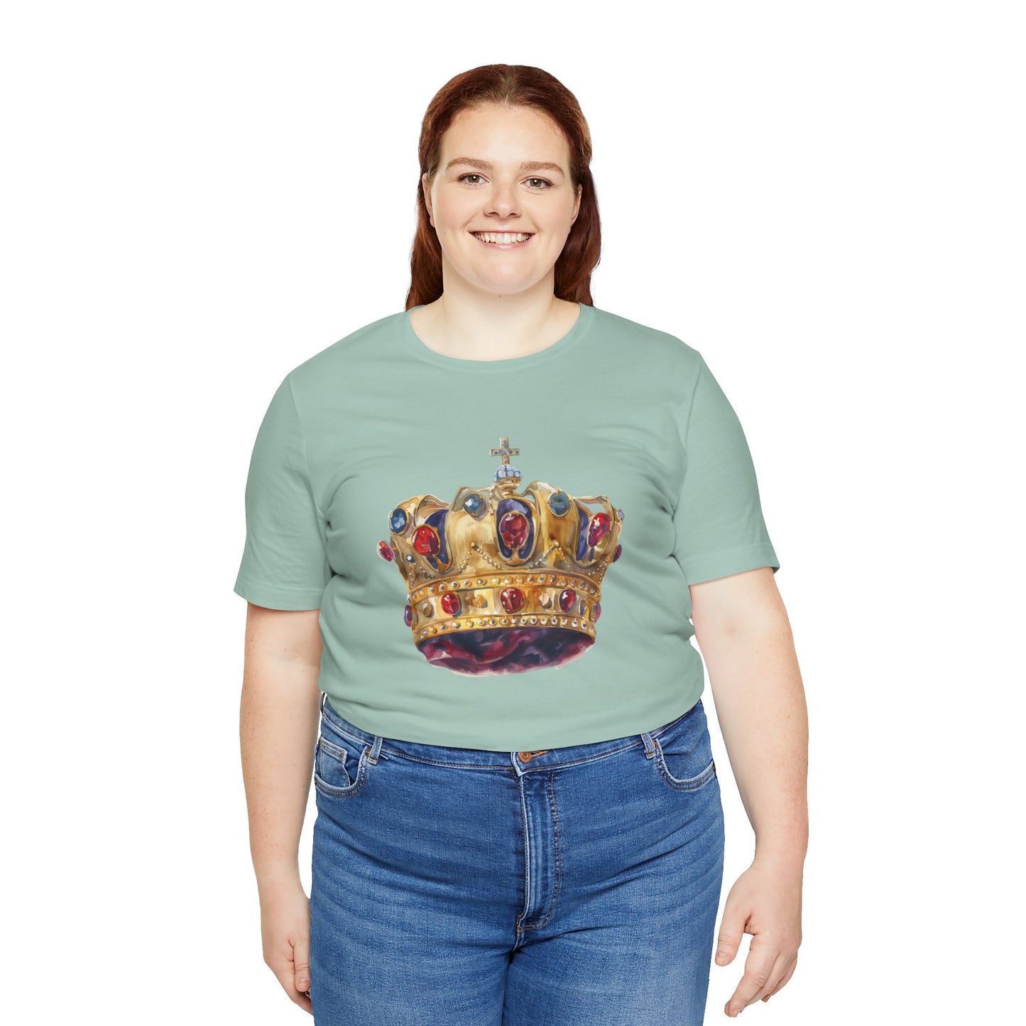 Unisex Jersey Short Sleeve Tee - British Royal Crown Design