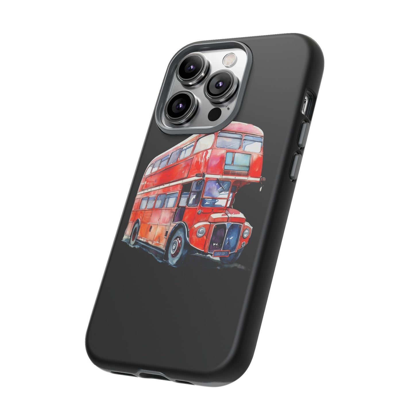 London Bus Phone Case, Tough iPhone Cover, Unique Gift for Travelers, Vintage Style Accessories, Holiday Present Idea