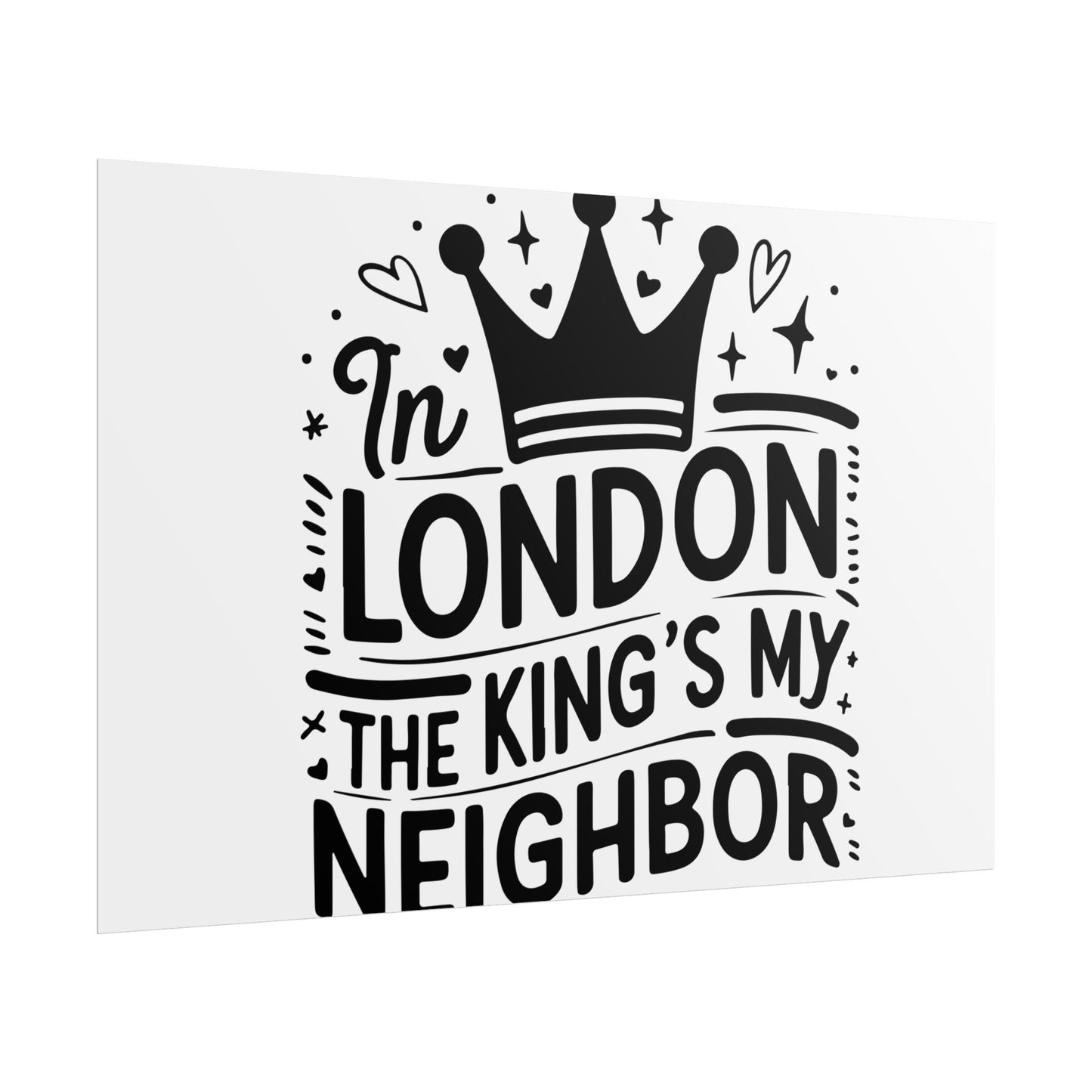 London Themed Rolled Poster - Whimsical Art Print for Home Decor, Gifts, Travel Lovers, Wall Art, Inspirational Quote