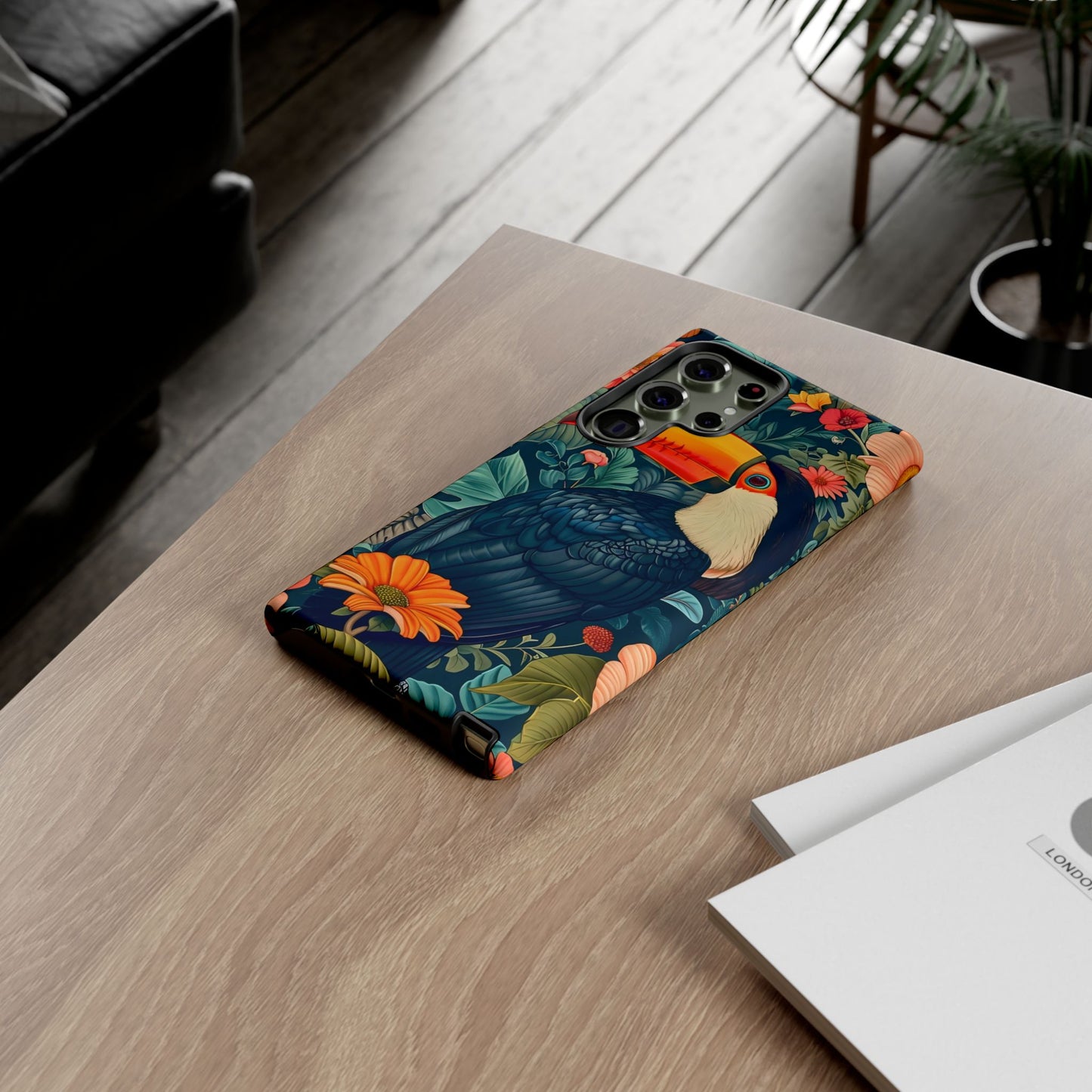 Tropical Toucan Phone Case - Cute Animal Design, Nature Lover Gift, Floral Pattern, Bird Lover Accessory, Summer Vibes