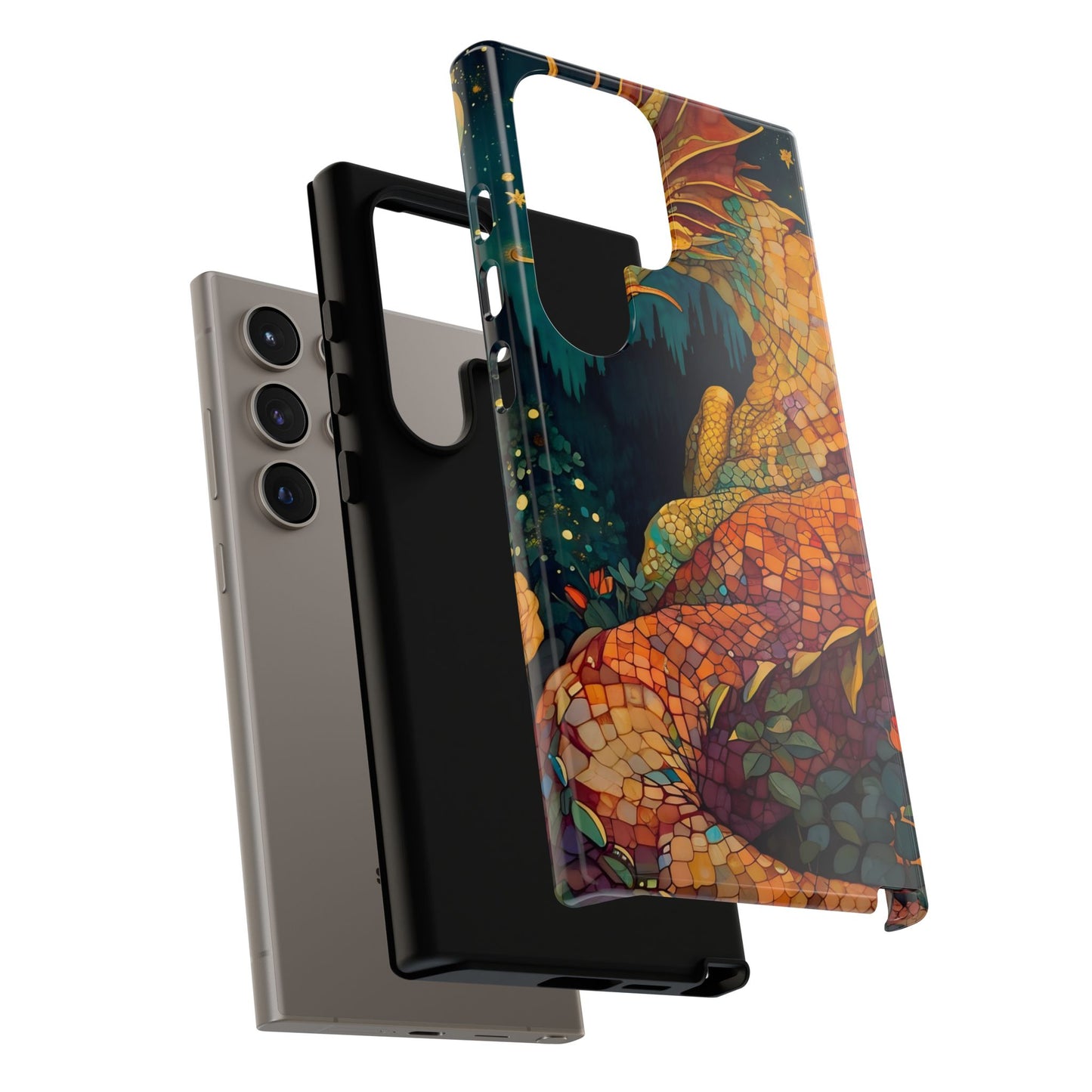Dragon Art Phone Case, Tough Phone Cover, Fantasy Gift, Unique Mobile Accessory, Dragon Lover Gift, Stylish Protection