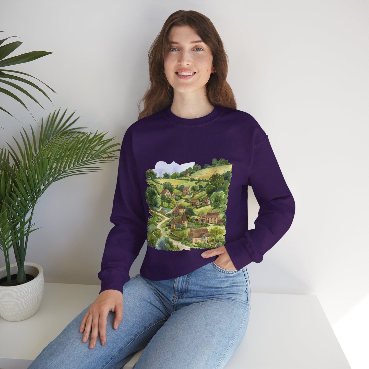 Unisex Heavy Blend™ Crewneck Sweatshirt - Charming British Nature
