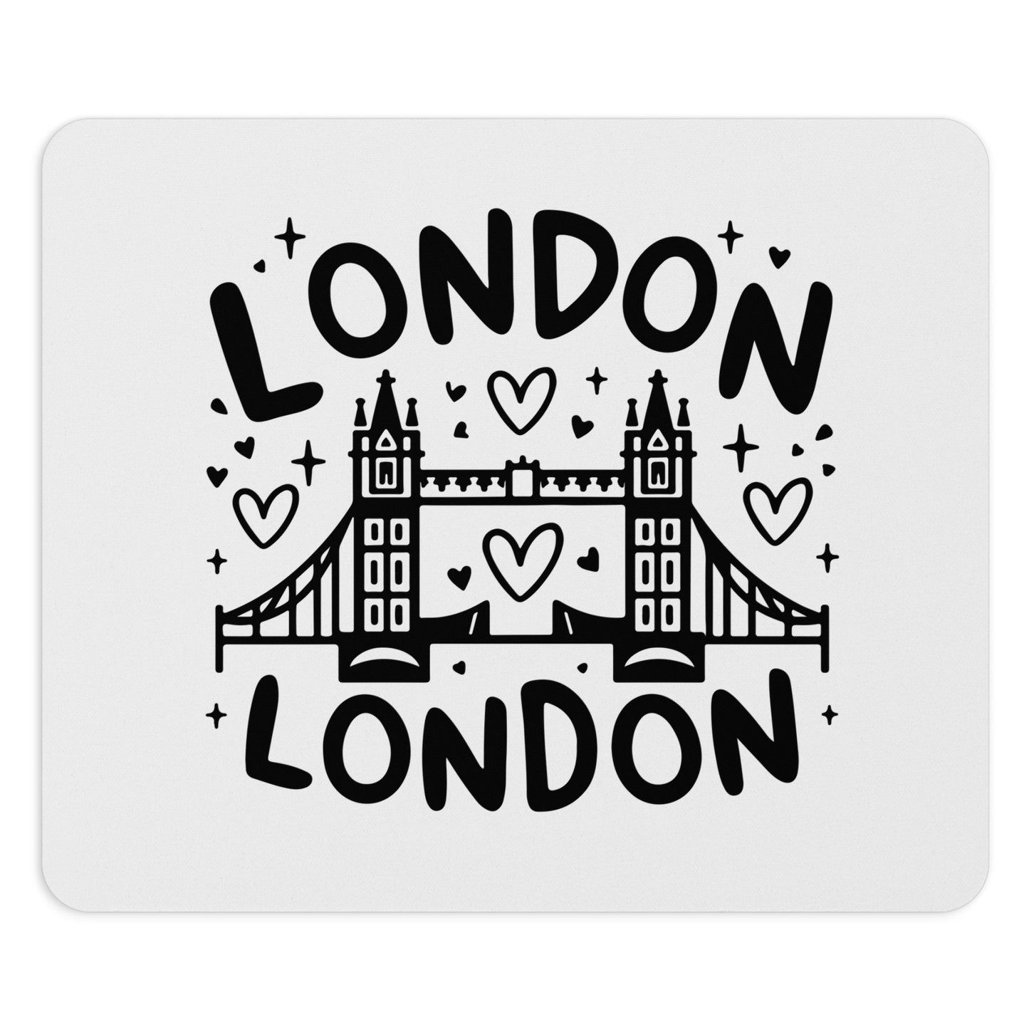 London-Themed Mouse Pad, Cute London Souvenir Mouse Pad, Stylish Home Office Decor, Gift for Travelers, London Bridge Design