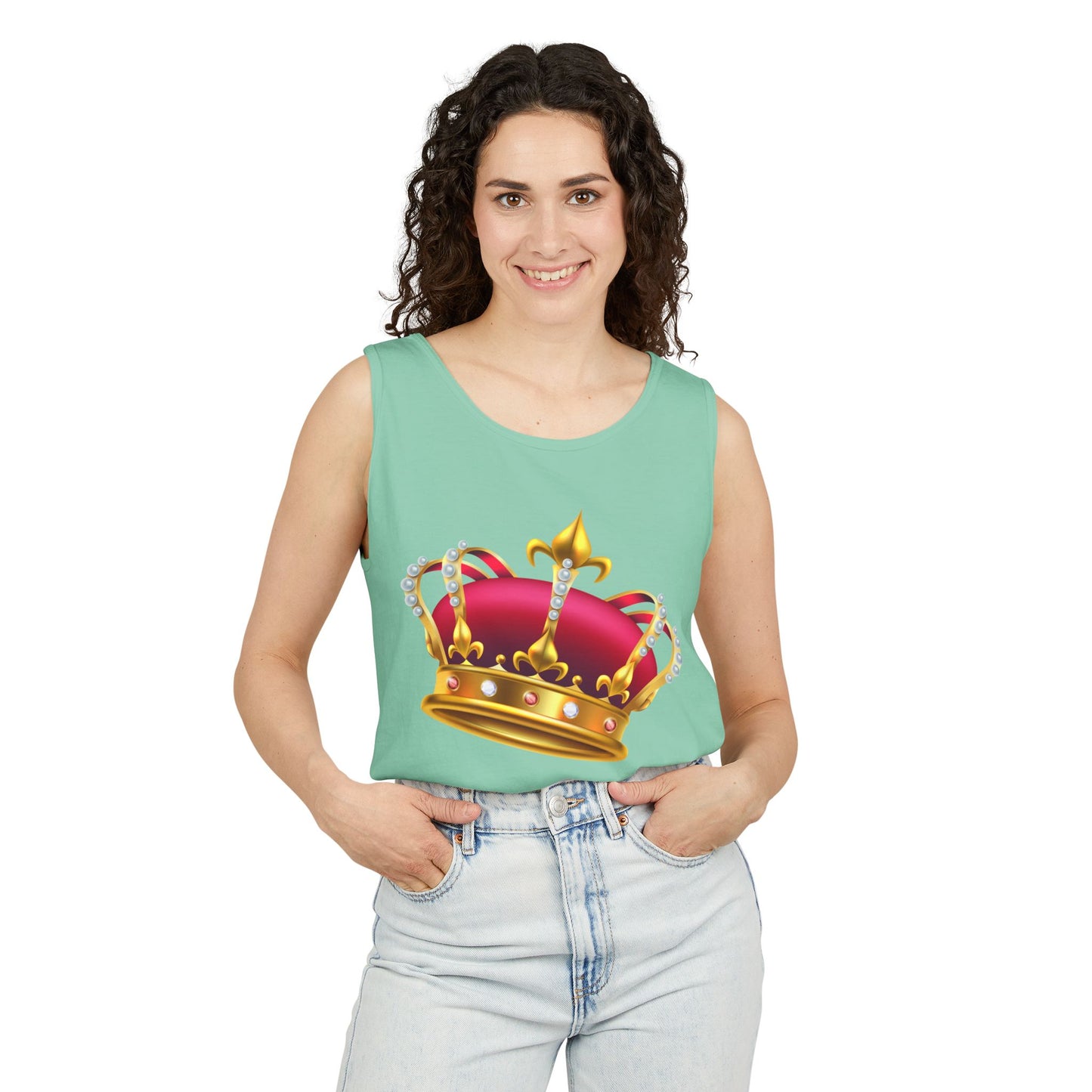 Unisex Garment-Dyed Tank Top - British Royal Crown