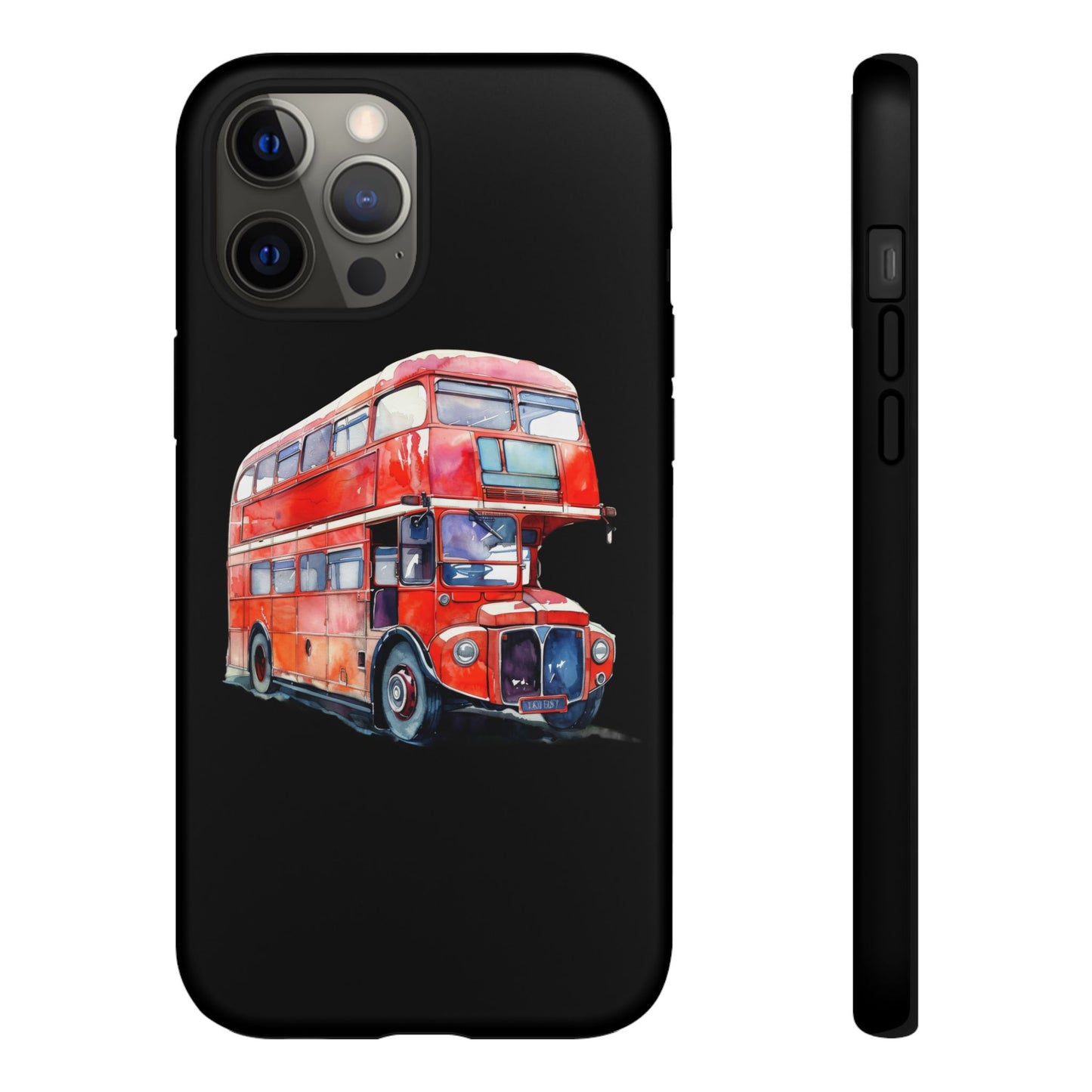 London Bus Phone Case, Tough iPhone Cover, Unique Gift for Travelers, Vintage Style Accessories, Holiday Present Idea