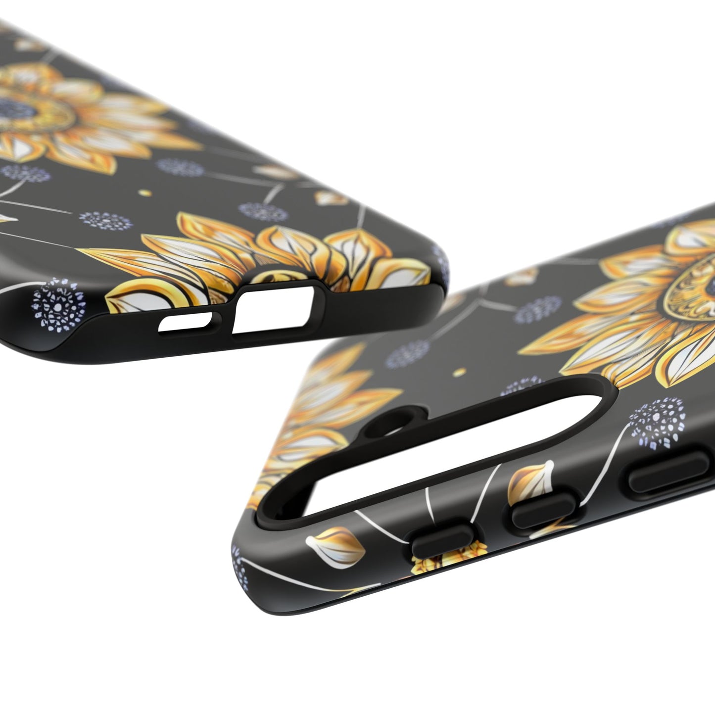 Floral Phone Case with Mandala Design, Tough Cases for iPhone & Samsung, Boho Style, Gift for Her, Unique Accessories