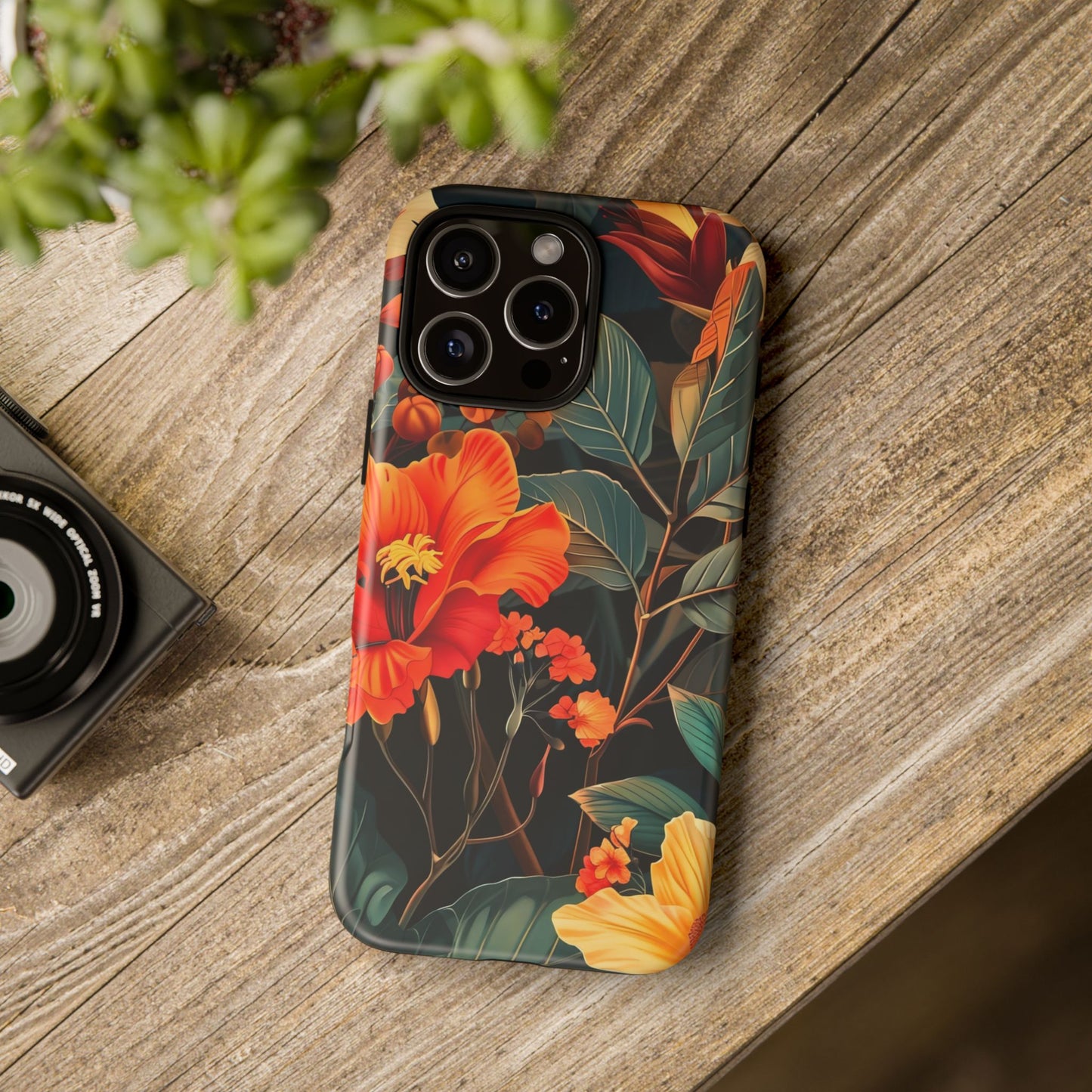 Tough Floral Phone Case | Tropical Vibe, Gift for Nature Lovers, Summer Beach Accessory, Floral Pattern, Trendy Phone Accessories