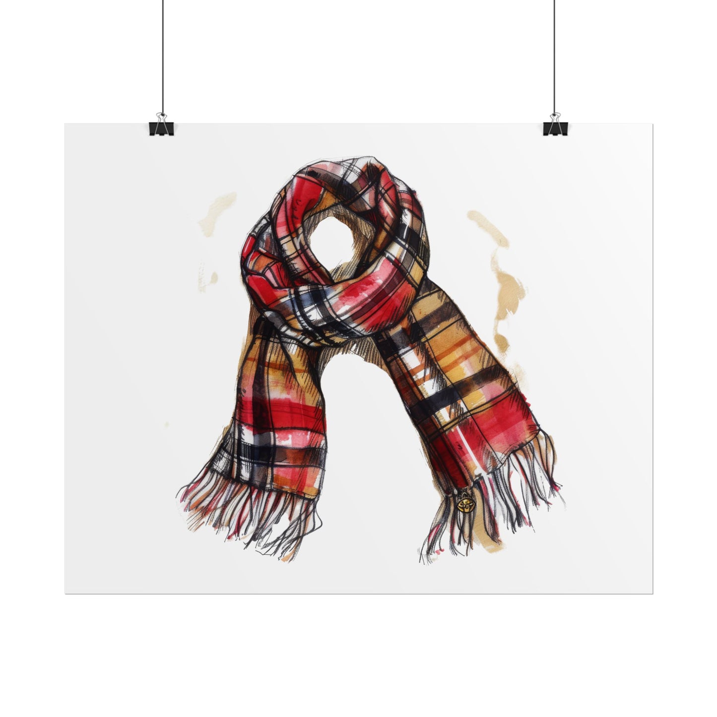 Cozy Scarf Wall Art - Fall Decor for Home, Rustic Style, Gift for Her, Cozy Vibes, Autumn Aesthetic