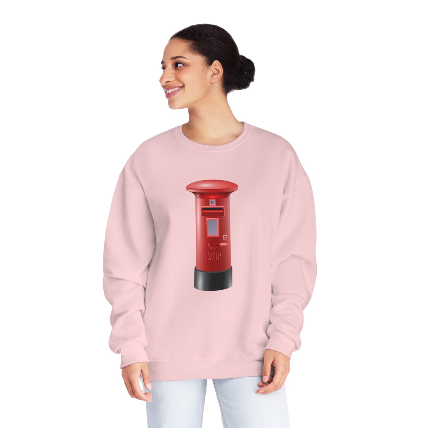 Unisex NuBlend® Crewneck Sweatshirt - Classic UK Royal Mailbox Design - British Postbox Icon