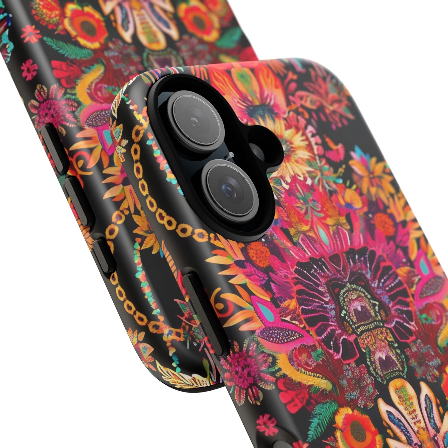 Colorful Floral Phone Case, Tough Cases, Unique Phone Cover, Boho Style Accessory, Gift for Her, Trendy Smartphone Protection
