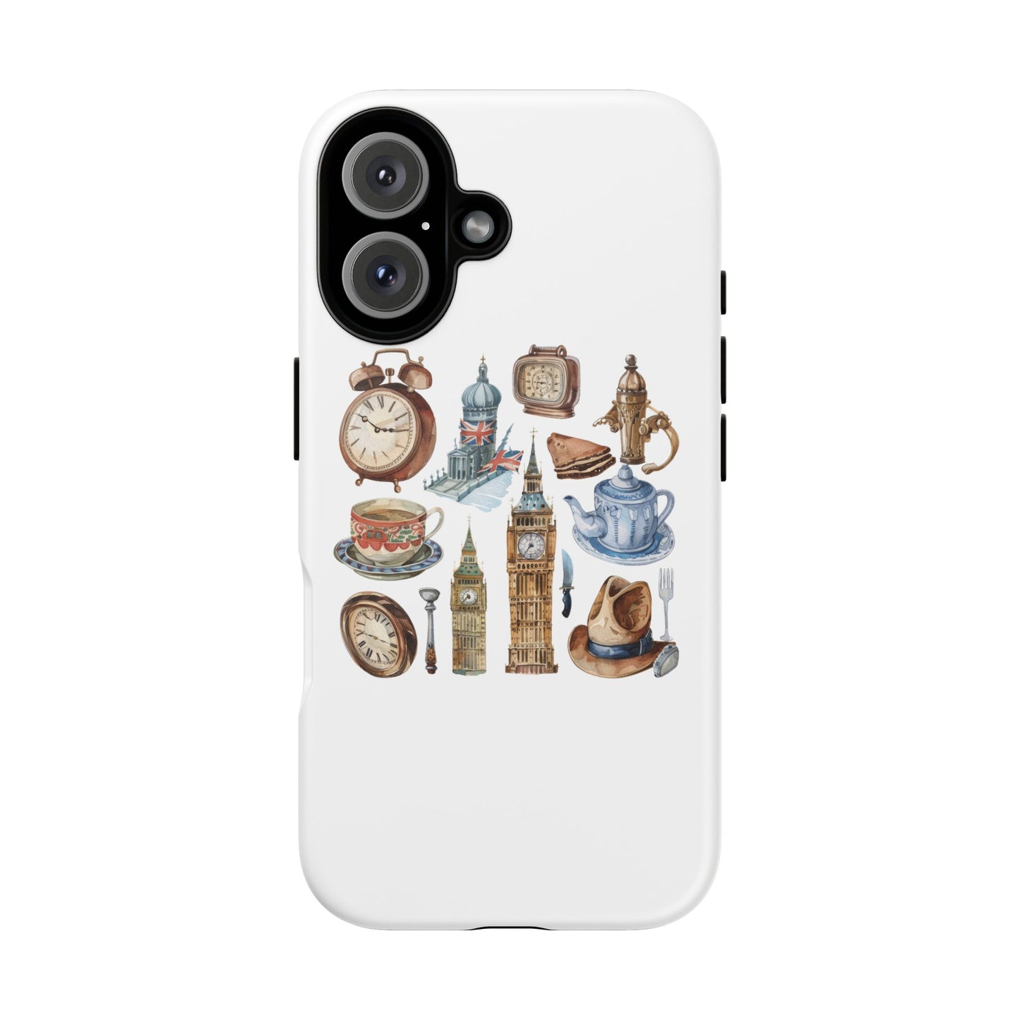 Vintage Illustrative Phone Case, Whimsical Tough Phone Cover, Gifts for Her, Unique Cell Phone Accessory