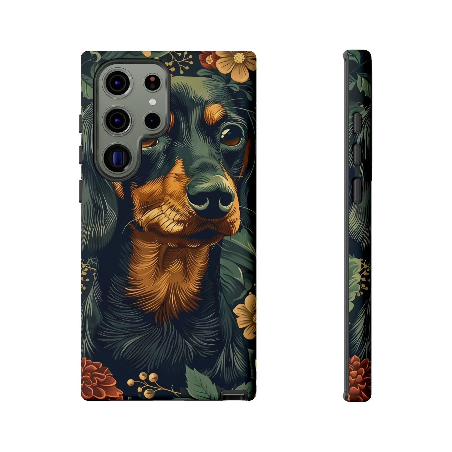 Dachshund Phone Case, Floral Pet Phone Cover, Dog Lover Gift, Tough Phone Case, Custom Dachshund Design, Unique Dog Owner Accessory