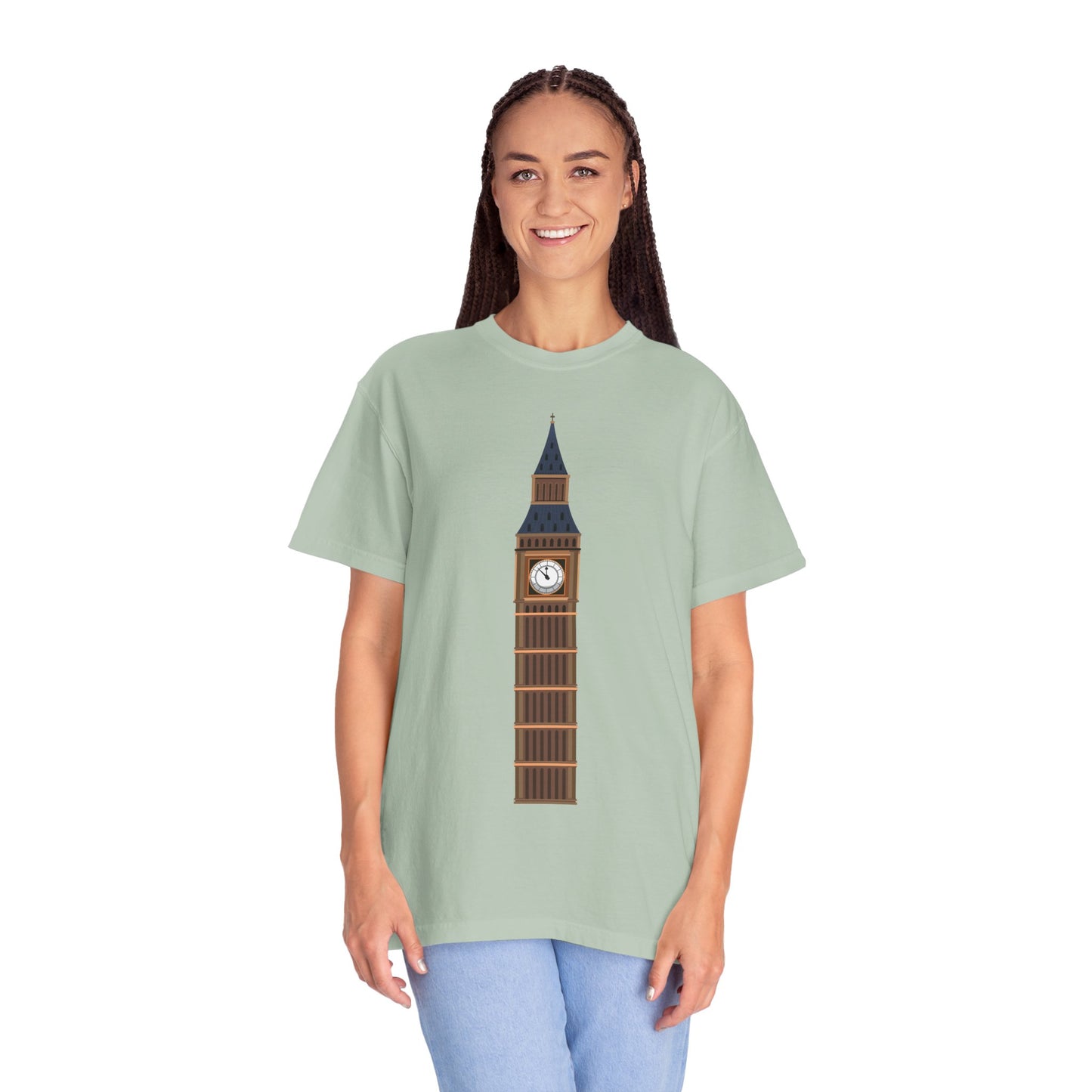 Unisex Garment-Dyed T-shirt - London's Landmark - The Iconic Clock Tower