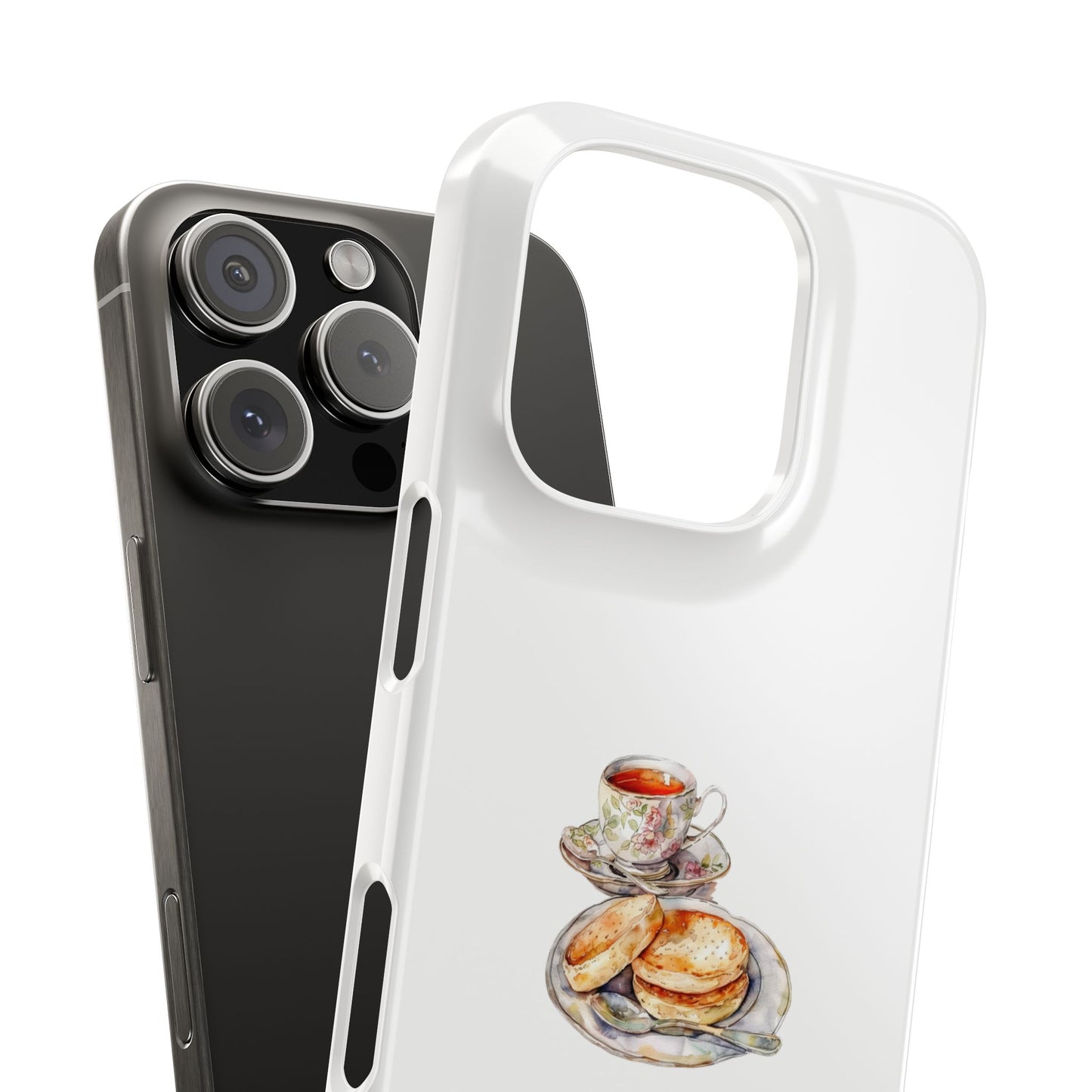 Stylish Slim Phone Cases for Tea Lovers, Cute Drink Artwork, Gift for Her, Coffee Aficionado, Trendy Accessory
