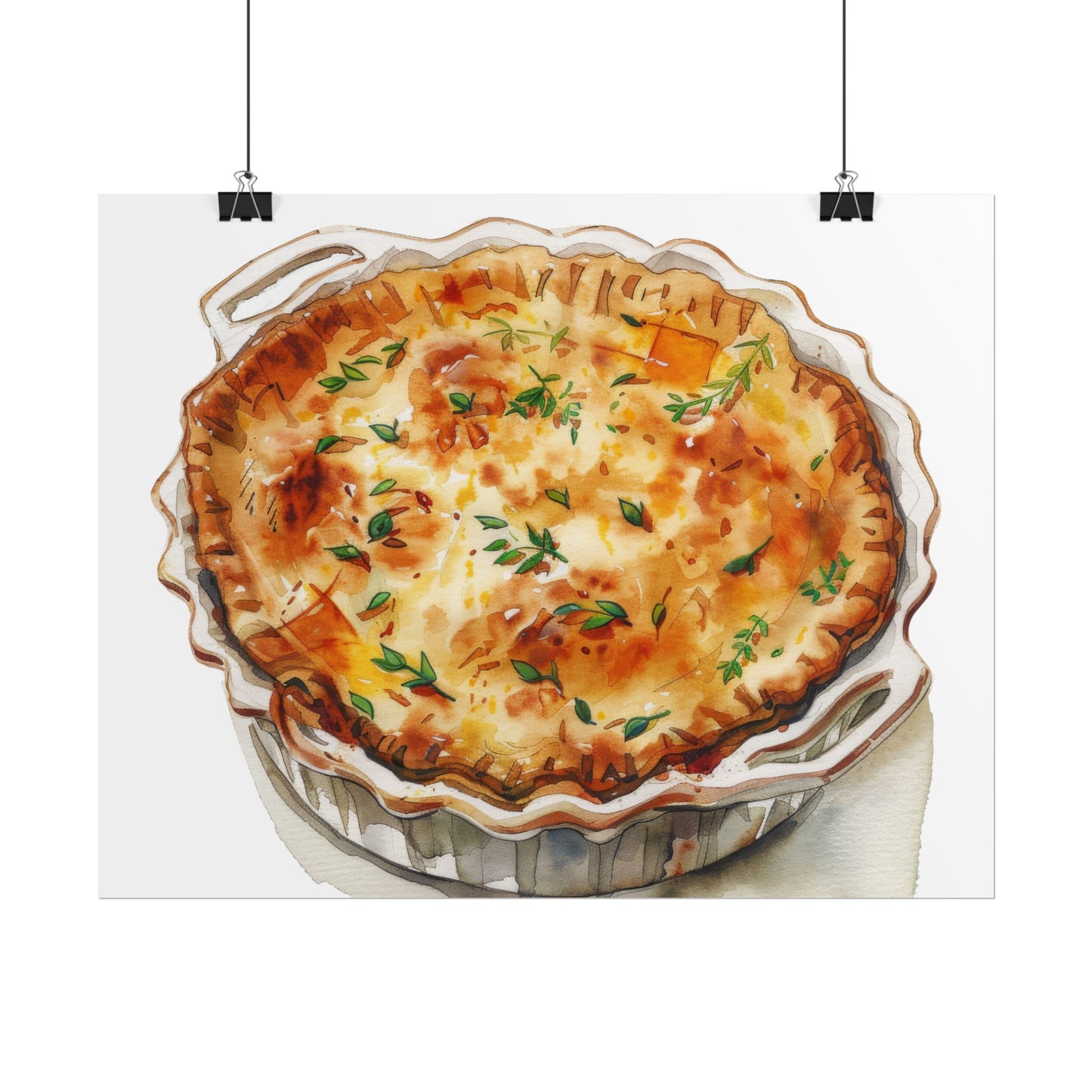 Delicious Quiche Rolled Posters for Kitchen Decor, Culinary Art, Foodie Wall Art, Gift for Chefs, Cooking Enthusiasts, Home Decor