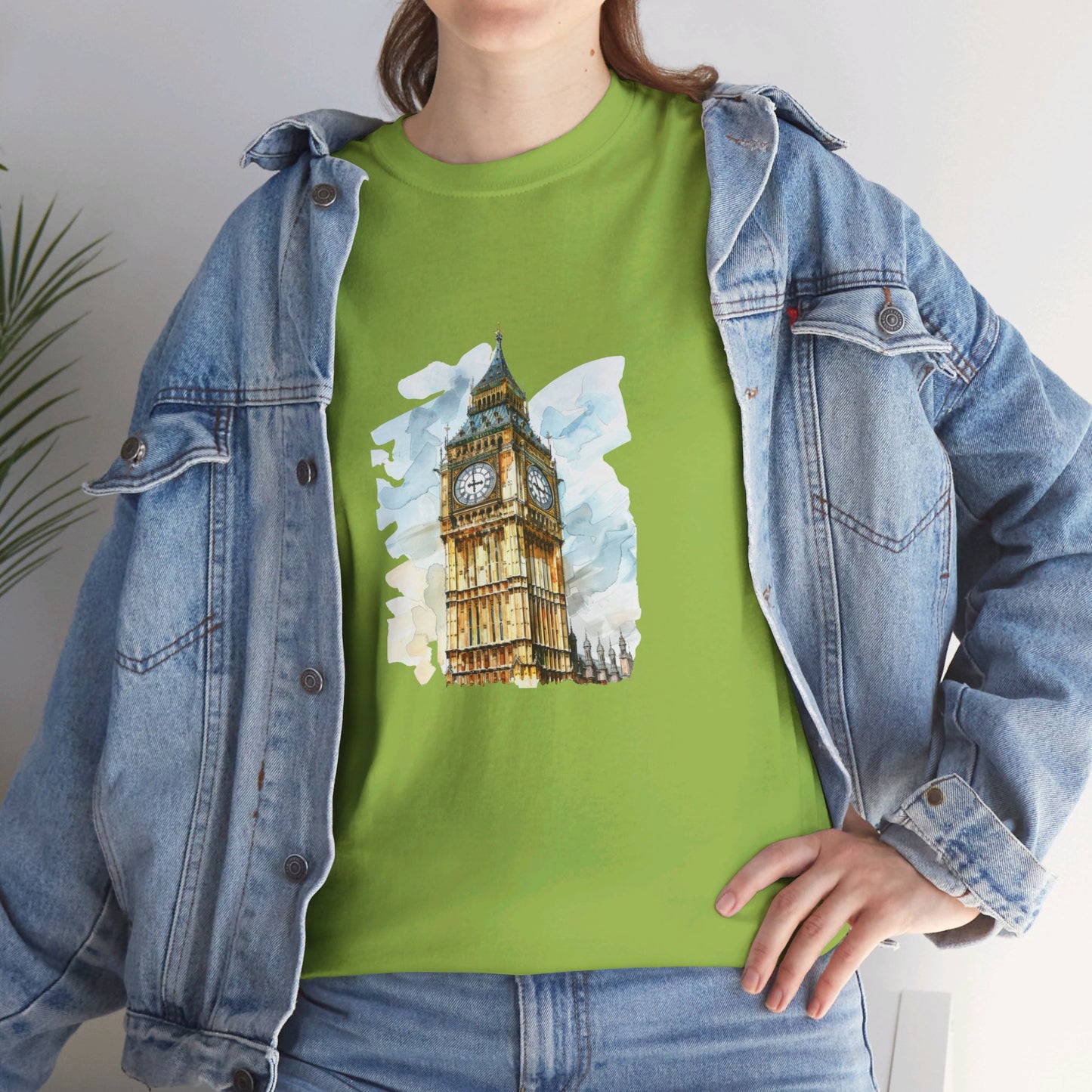 London Clock Tower - Iconic Big Ben Trendy Unisex Heavy Cotton T-Shirt