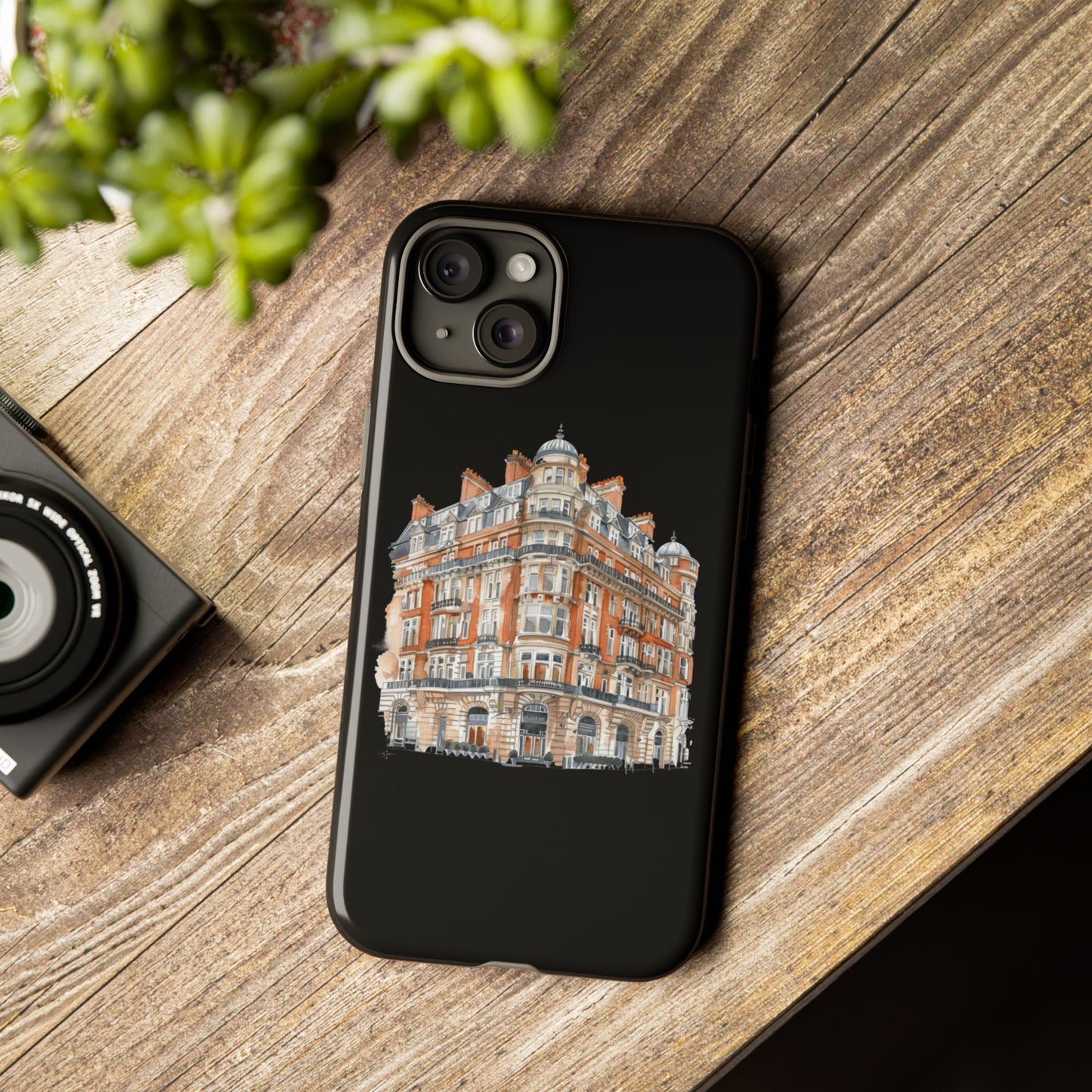 Cityscape Phone Case, Tough Phone Cover, Urban Art Case, Vintage Architecture Design, Gift for Travelers, Stylish Phone Accessory