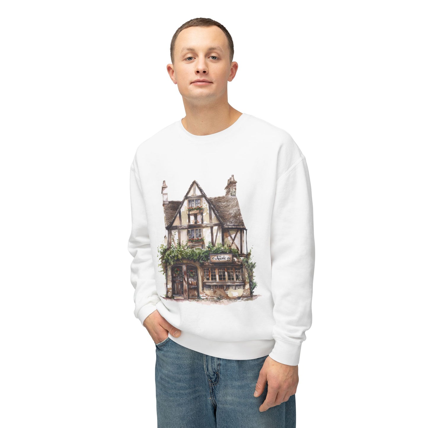 Unisex Lightweight Crewneck Sweatshirt - British Adorable Nature
