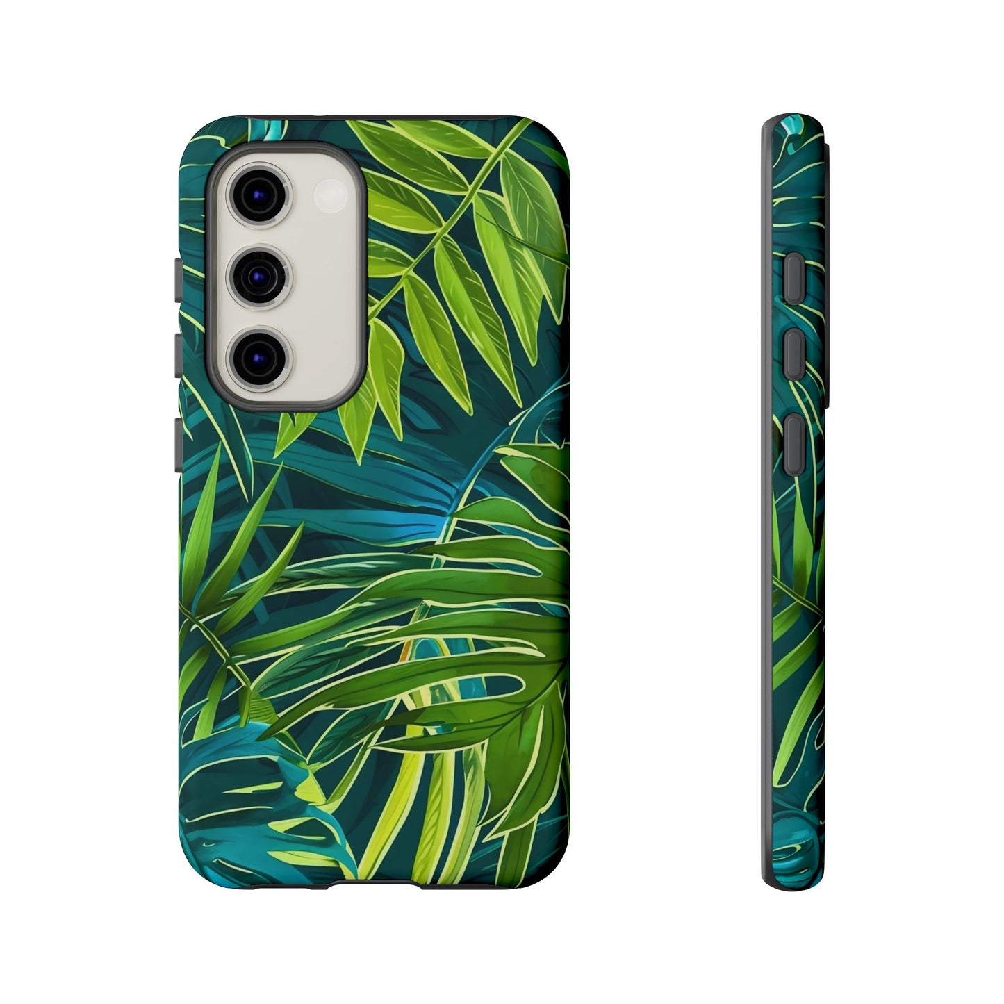 Tropical Phone Case - Durable Green Leaf Design, Eco-Friendly Gift, Trendy Accessory, Nature Lover's Case, Summer Vibes