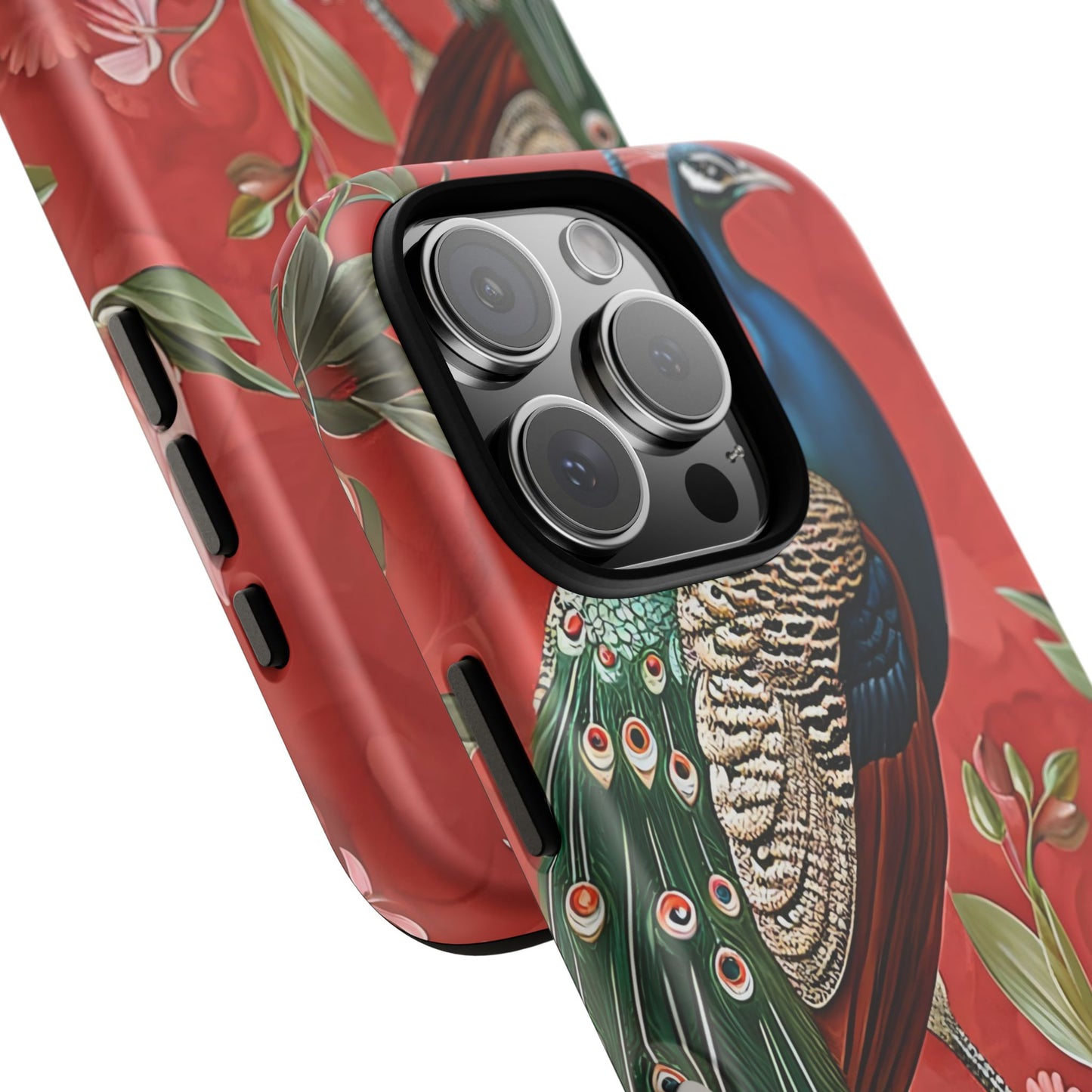 Peacock Tough Phone Case | Stylish Phone Cover, Unique Gift for Nature Lovers, Phone Accessory, Vibrant Floral Design