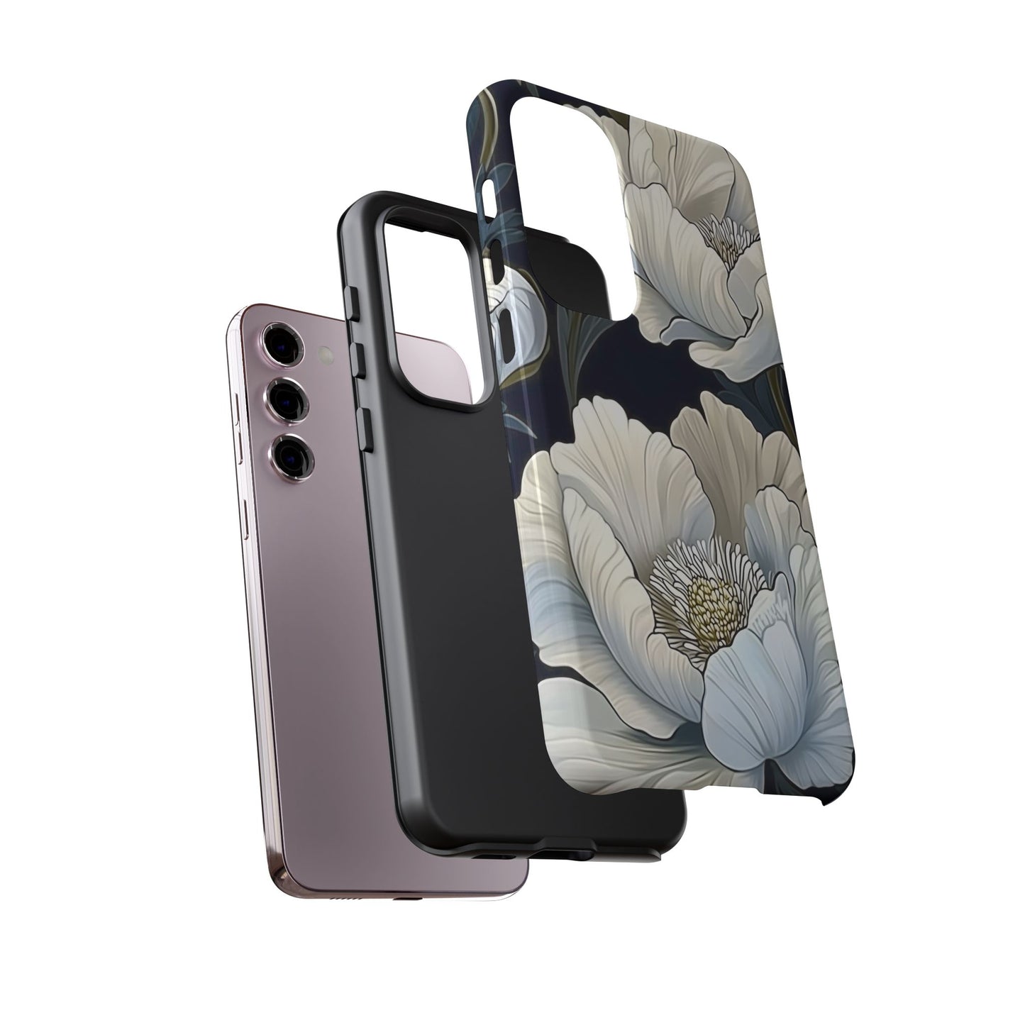 Floral Phone Case, Tough Cases for Women, Stylish Phone Cover, Floral Design Phone Protector, Nature Inspired Tech Accessories