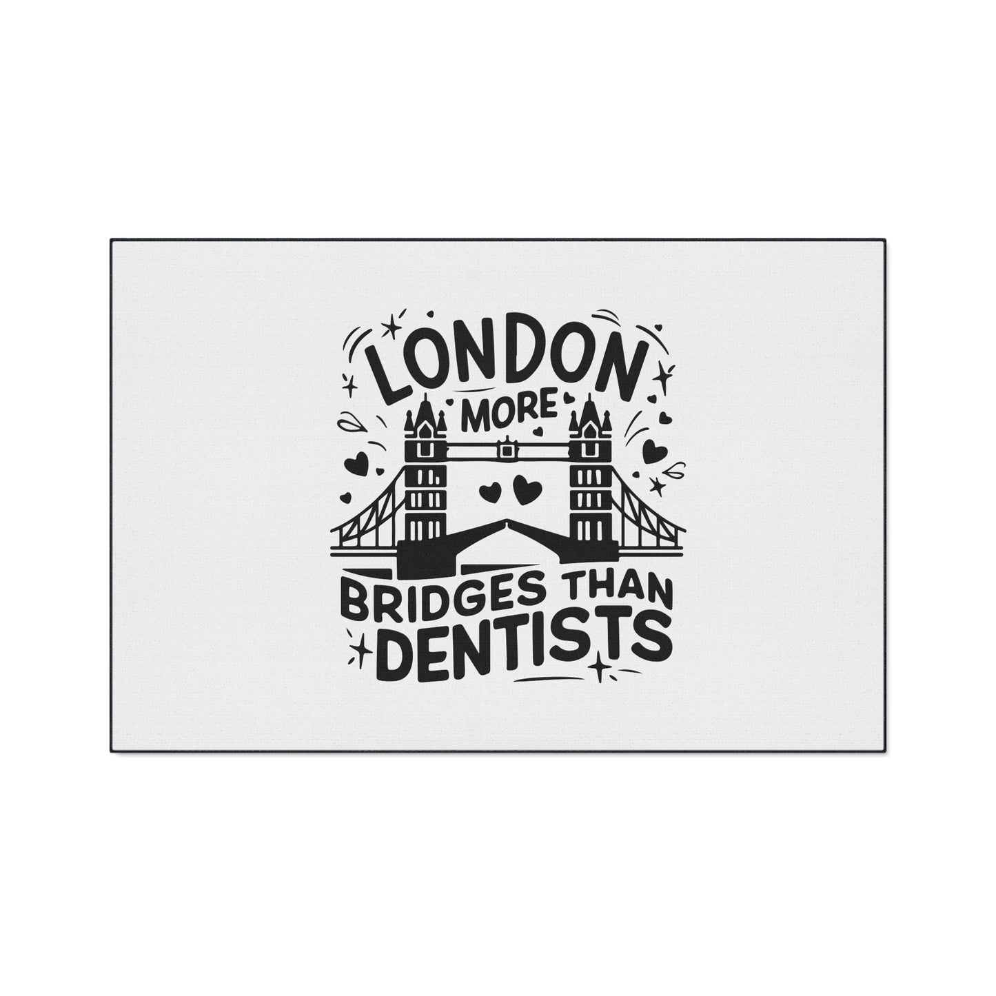 London is having more Bridges - London-Themed Heavy Duty Floor Mat: Perfect for Home Decor, Kitchen, Office, Gifts, and Occasions!