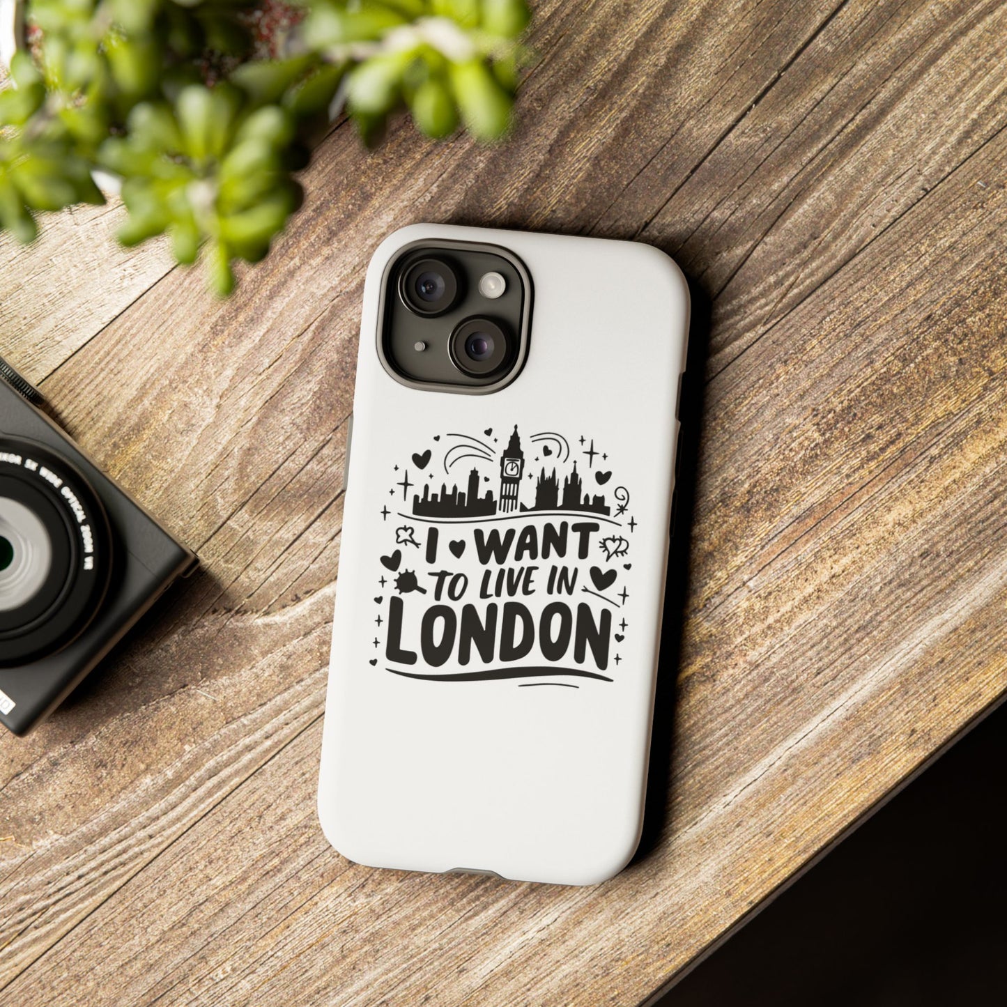 London City iPhone Case, Tough Phone Cover, Travel Gift, London Souvenir, Adventure Accessory, Wanderlust Decor