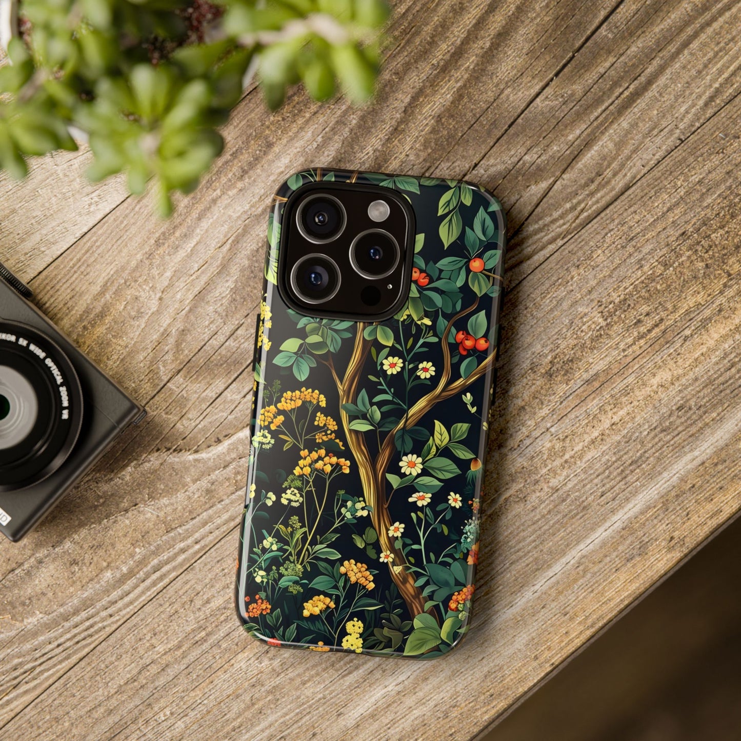 Floral iPhone Case, Nature Inspired Tough Case, Botanical Phone Cover, Eco-Friendly Gift, Unique Floral Design