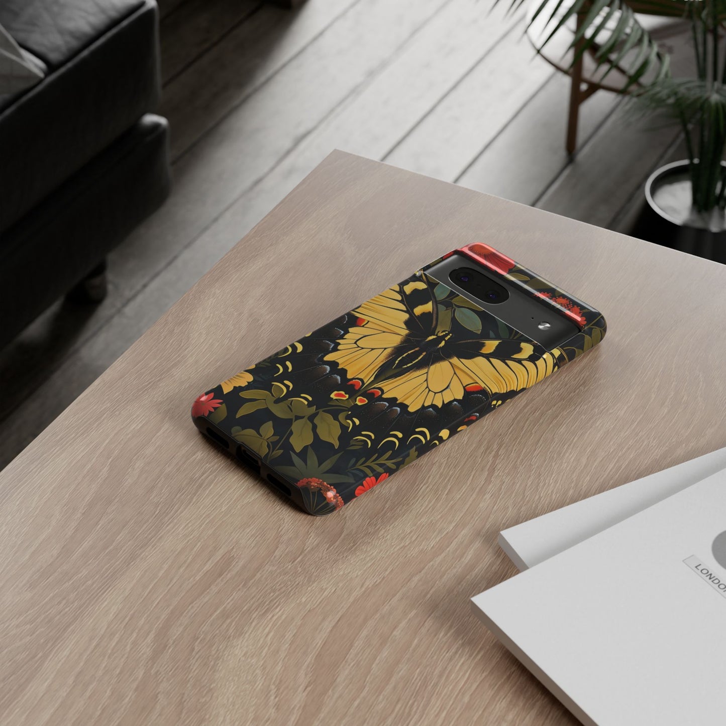 Butterfly Floral Phone Case, Tough Cases with Vibrant Design, Protective Cover for Nature Lovers, Gift for Her