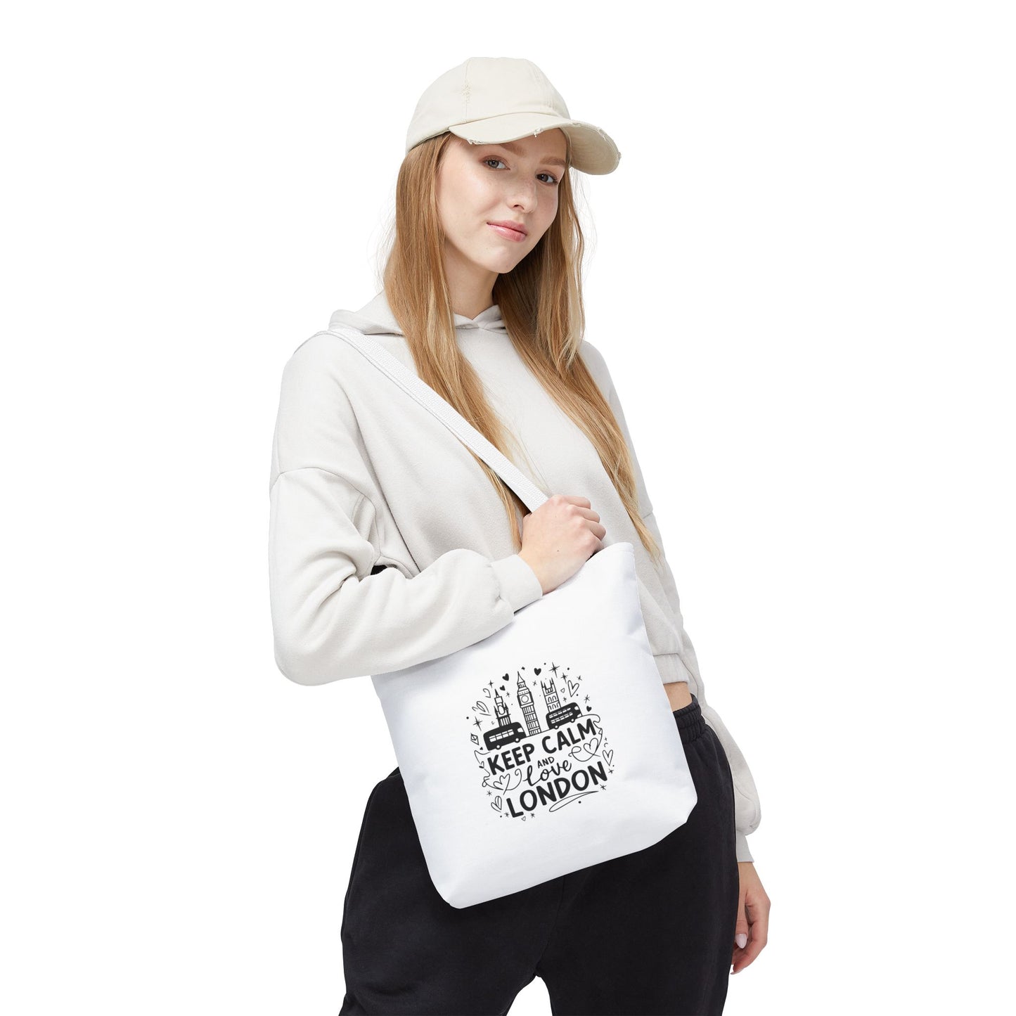 Keep Calm Tote Bag | London City Art | Travel Accessory, Gift for London Lovers, Cute Shopping Bag, Stylish Beach Tote, Stylish Durable Bag