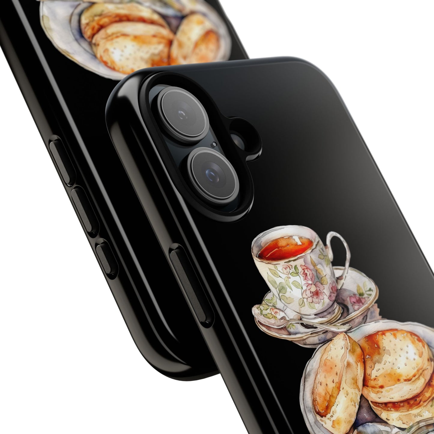 Tea Time Phone Case with Cookies Design, Cute Phone Cover, Gift for Tea Lovers, Kitchen Decor, Whimsical Style