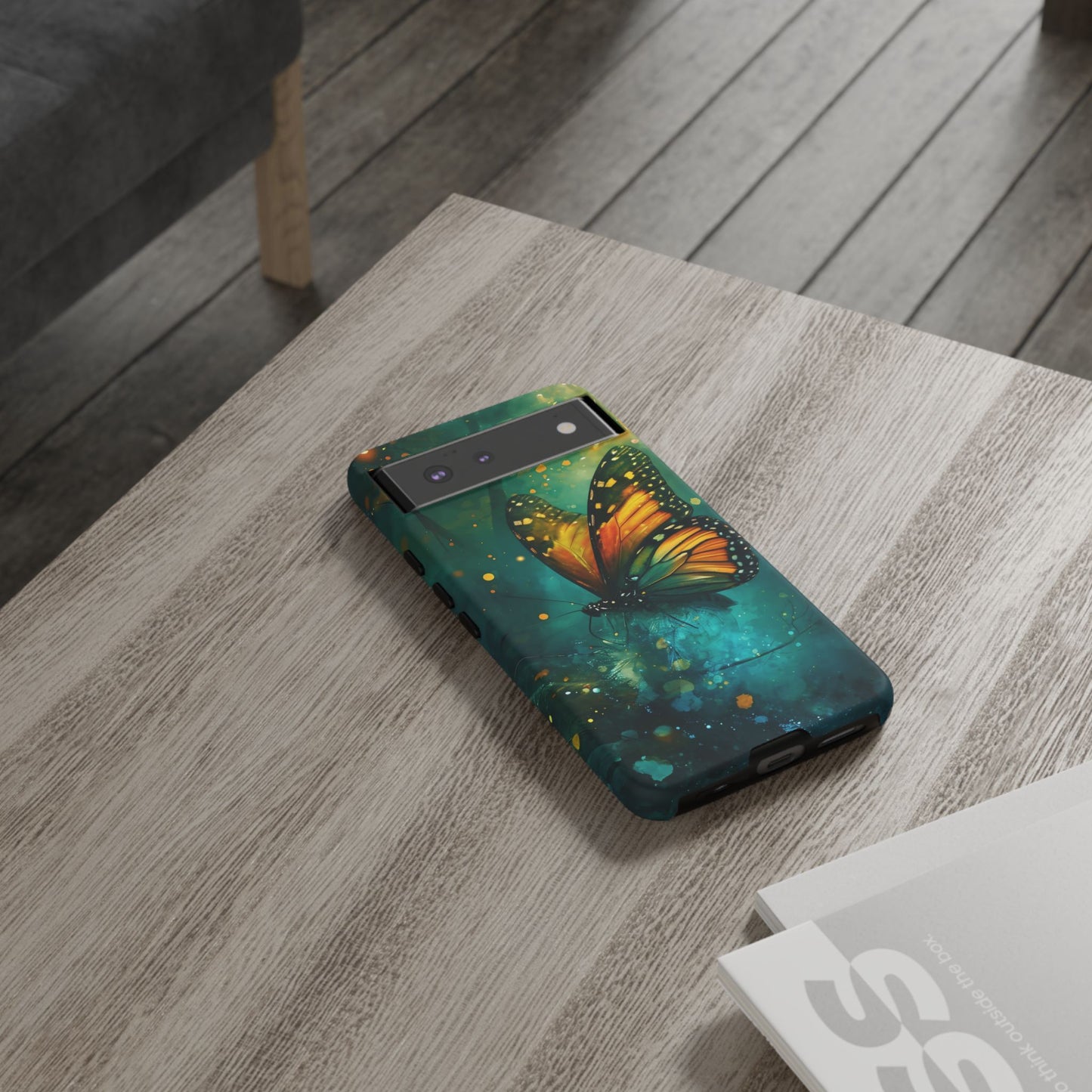 Colorful Butterfly Phone Case, Tough Cases for iPhone and Samsung, Cute Tech Accessories, Nature Lovers Gift, Vibrant Floral Design