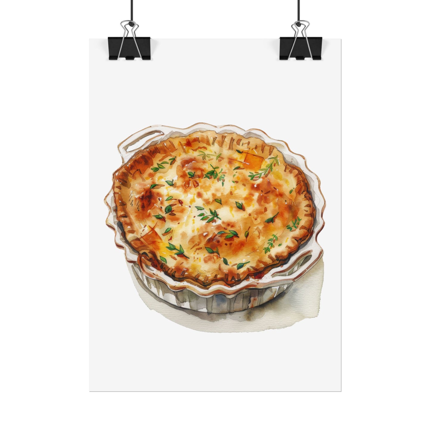 Delicious Quiche Rolled Posters for Kitchen Decor, Culinary Art, Foodie Wall Art, Gift for Chefs, Cooking Enthusiasts, Home Decor