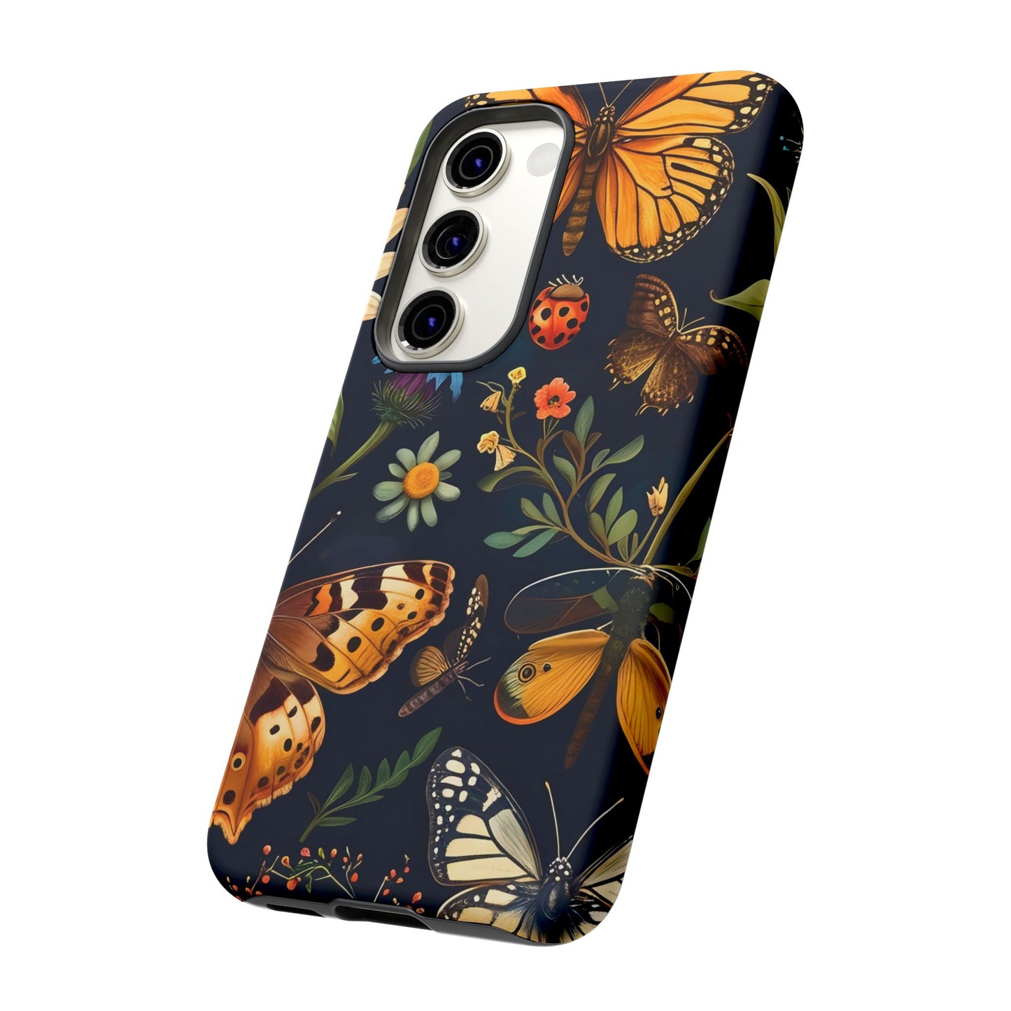 Nature-Inspired Phone Case | Floral Butterfly Design, Tough Phone Cover, Gift for Nature Lovers, Cute Butterfly Case, Home Decor