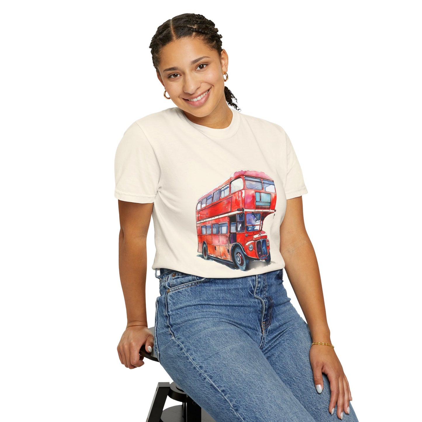 Unisex Garment-Dyed T-shirt - London’s Pride: The Iconic Red Bus