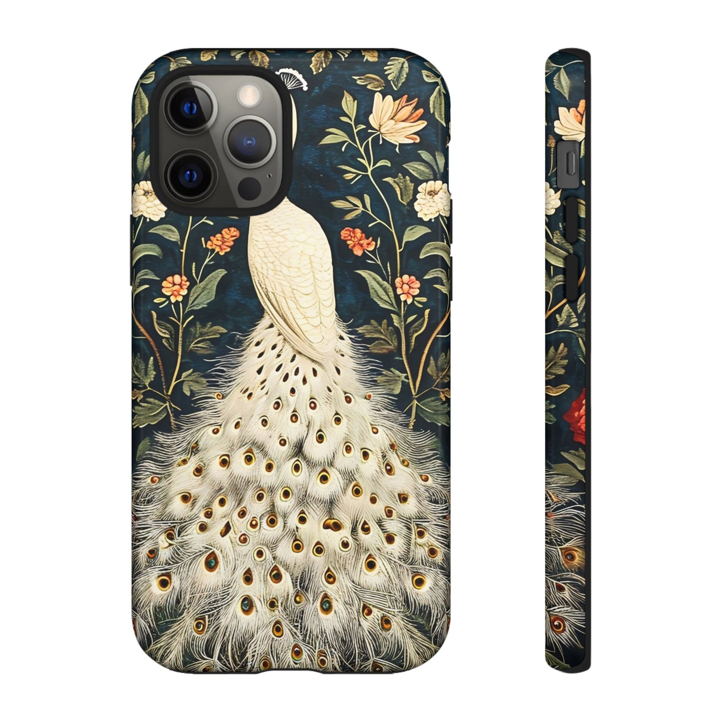 Elegant Peacock Phone Case, Floral Phone Cover, Tough Cases, Stylish Tech Gift, Nature Lover Accessory, Birthday Gift