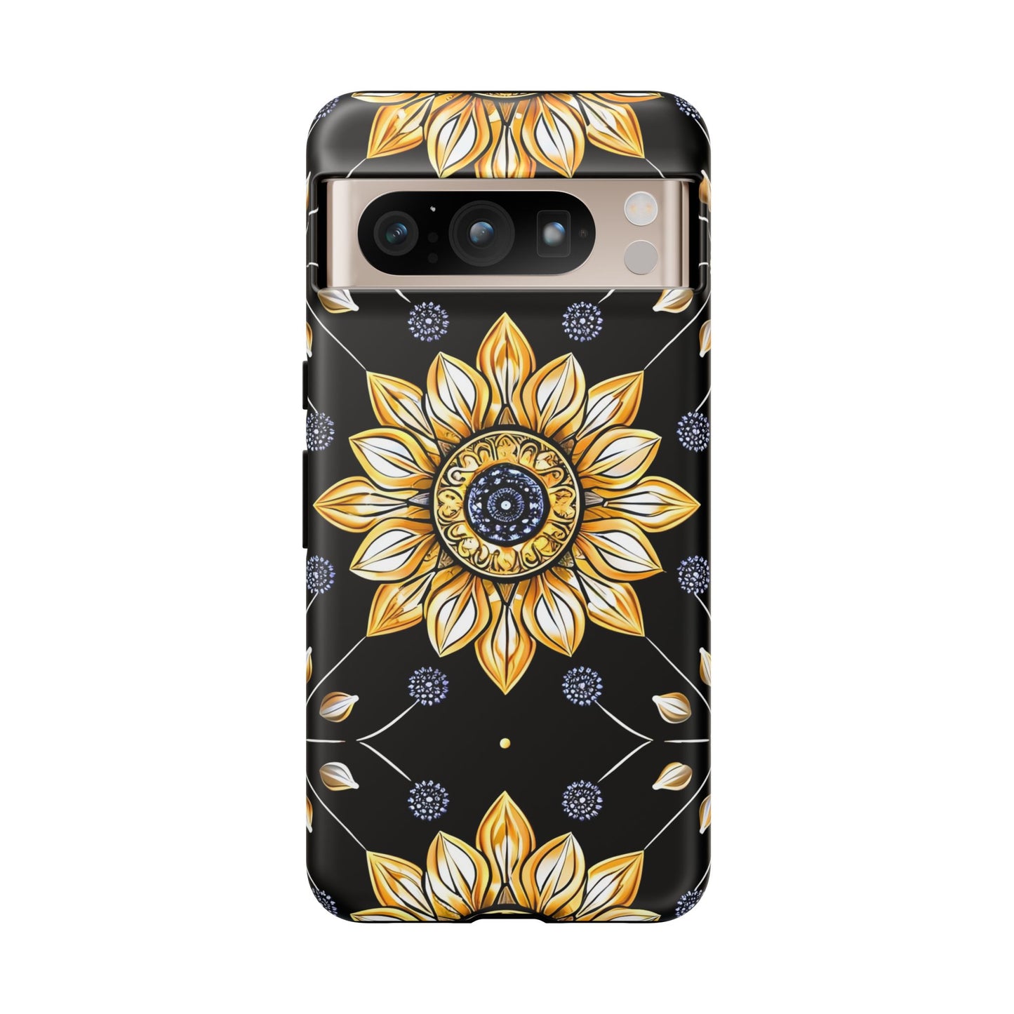 Floral Phone Case with Mandala Design, Tough Cases for iPhone & Samsung, Boho Style, Gift for Her, Unique Accessories