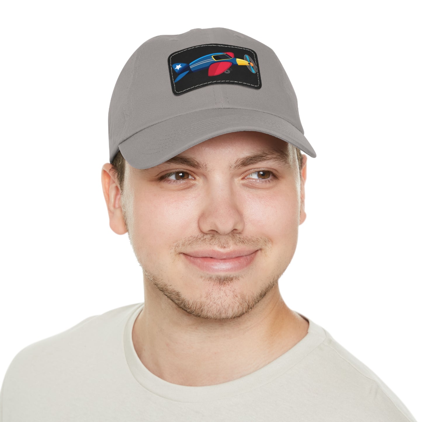 Vintage Airplane Dad Hat with Leather Patch, Gift for Dad, Aviation Lover, Birthday Present, Casual Fashion