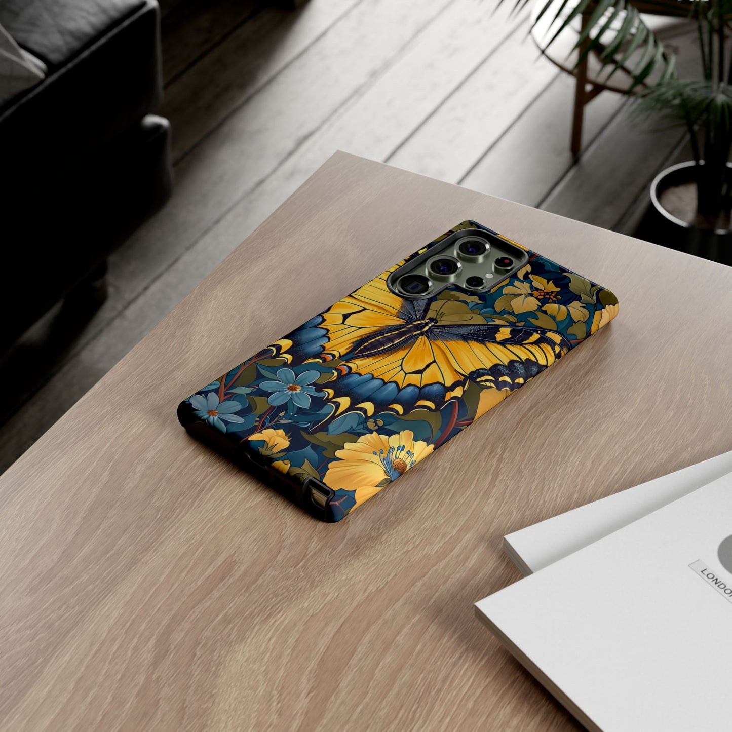 Colorful Butterfly Phone Case, Floral Design, Tough Cases, Protective Cover, Gifts for Nature Lovers, Birthday Present
