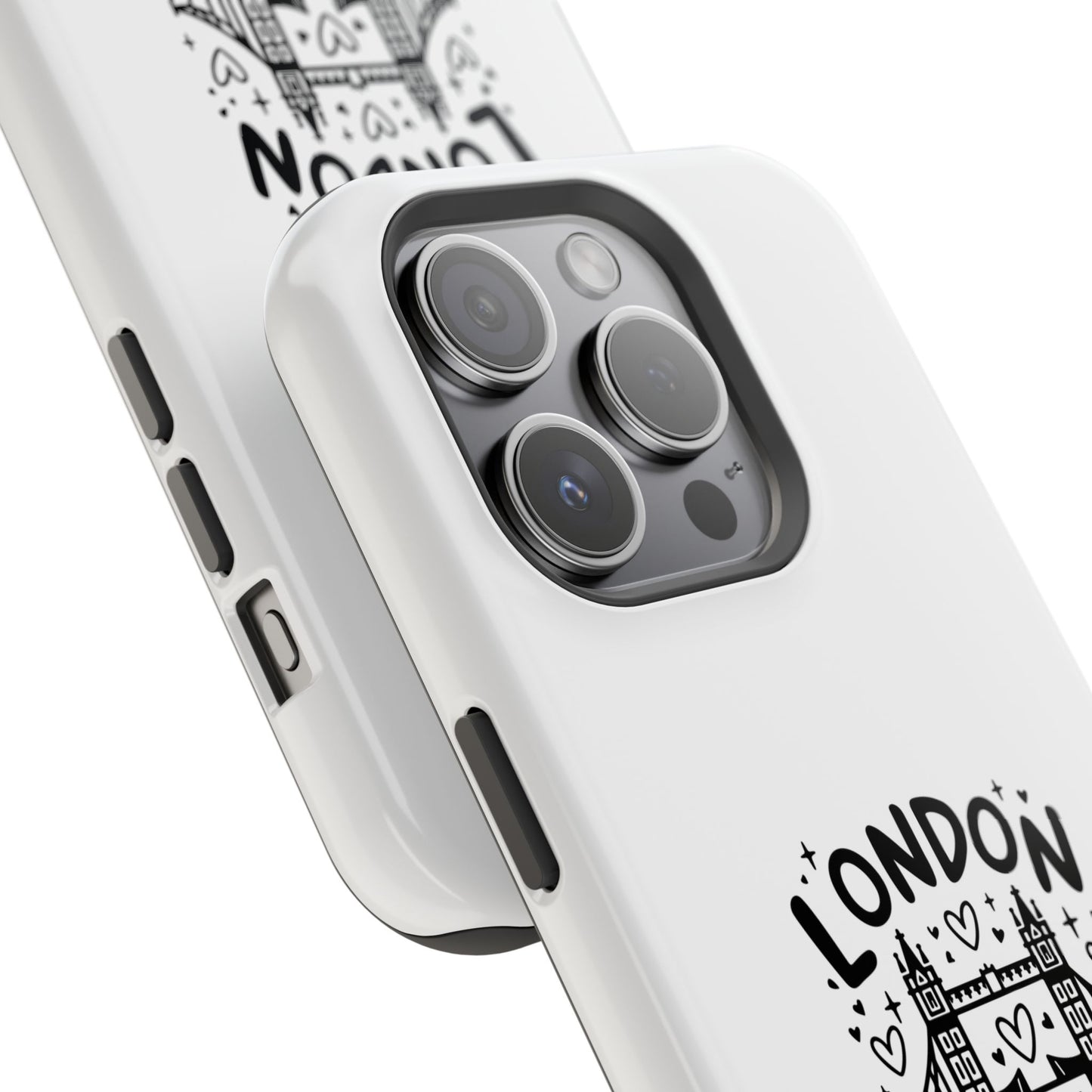 London-Themed Magnetic Phone Case, Cute Phone Cover, Trendy Gift for Travelers, City Lovers, Unique Accessory for iPhone